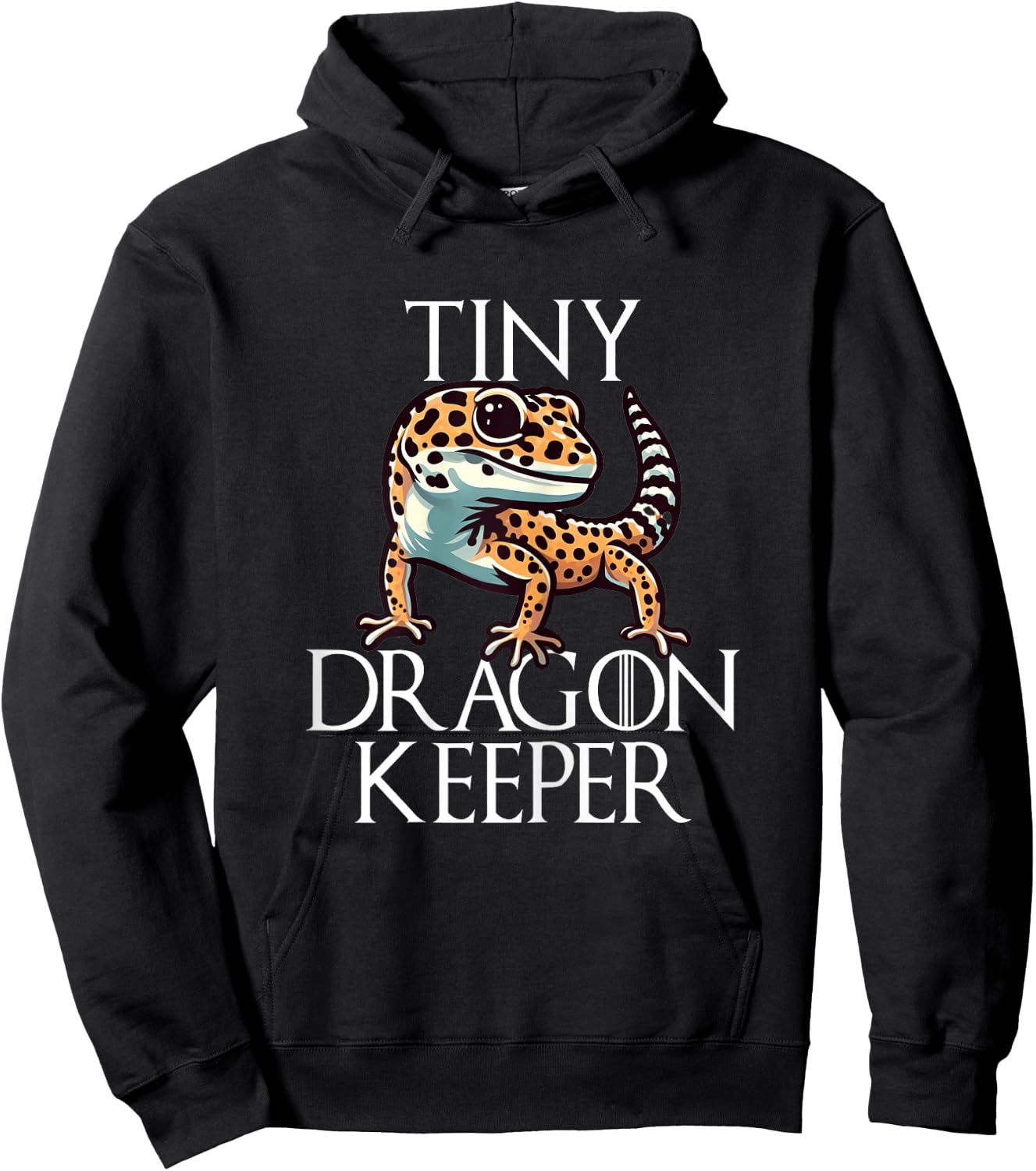 Leopard Gecko Mom Shirts Kids Girls Tiny Dragon Hoodie - Hoodie | Black