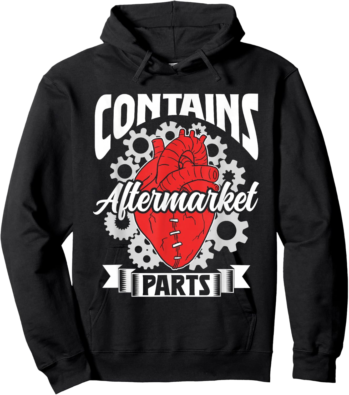 Contains Aftermarket Parts Operation Patient Heart Surgery Hoodie - Hoodie | Black