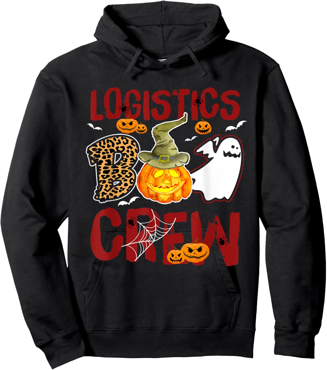 Logistics Boo Crew Halloween Logistics Manager Costume Hoodie - Hoodie | Black
