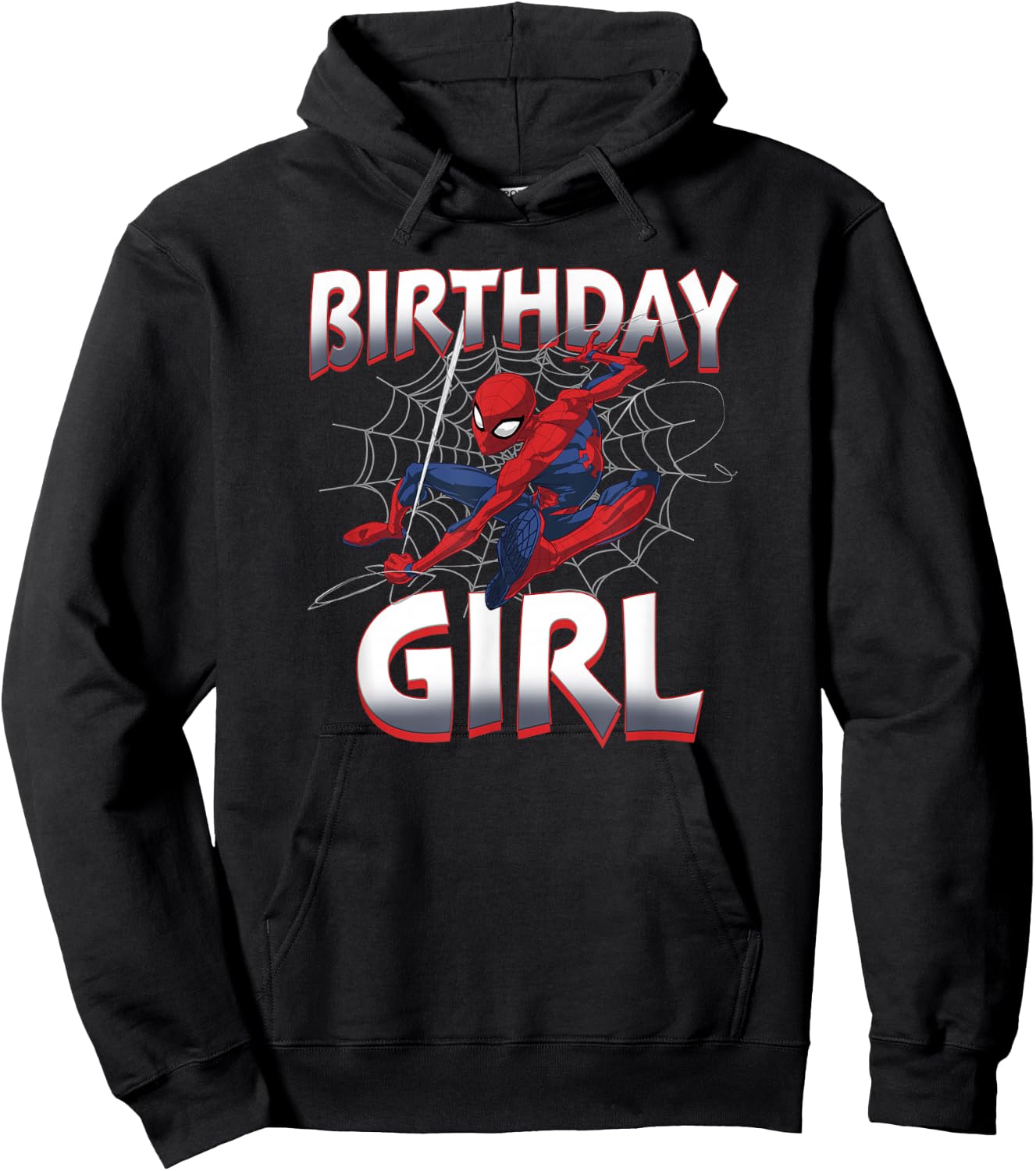 Marvel Spider-Man Birthday Girl Web Slinger Hoodie - Hoodie | Black