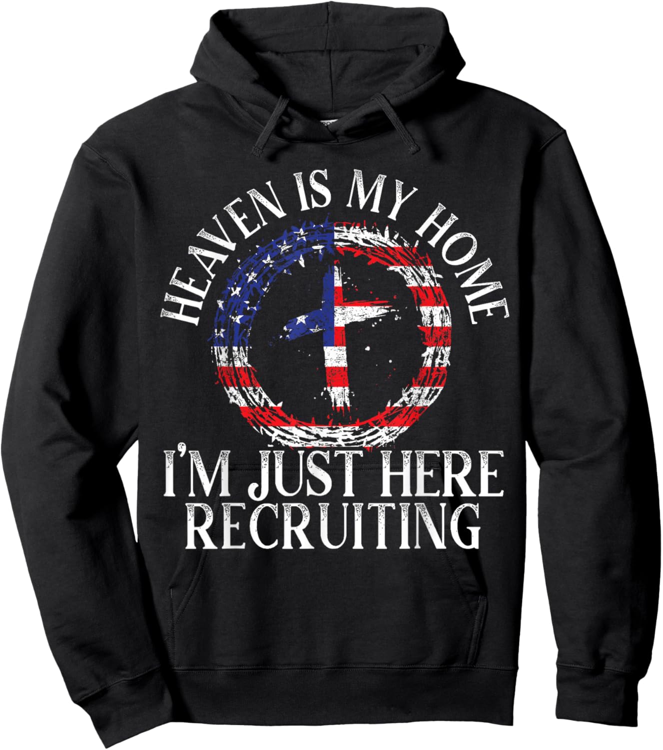 Heaven Is My Home I'm Just Here Recruiting Preacher Pastor Hoodie - Hoodie | Black