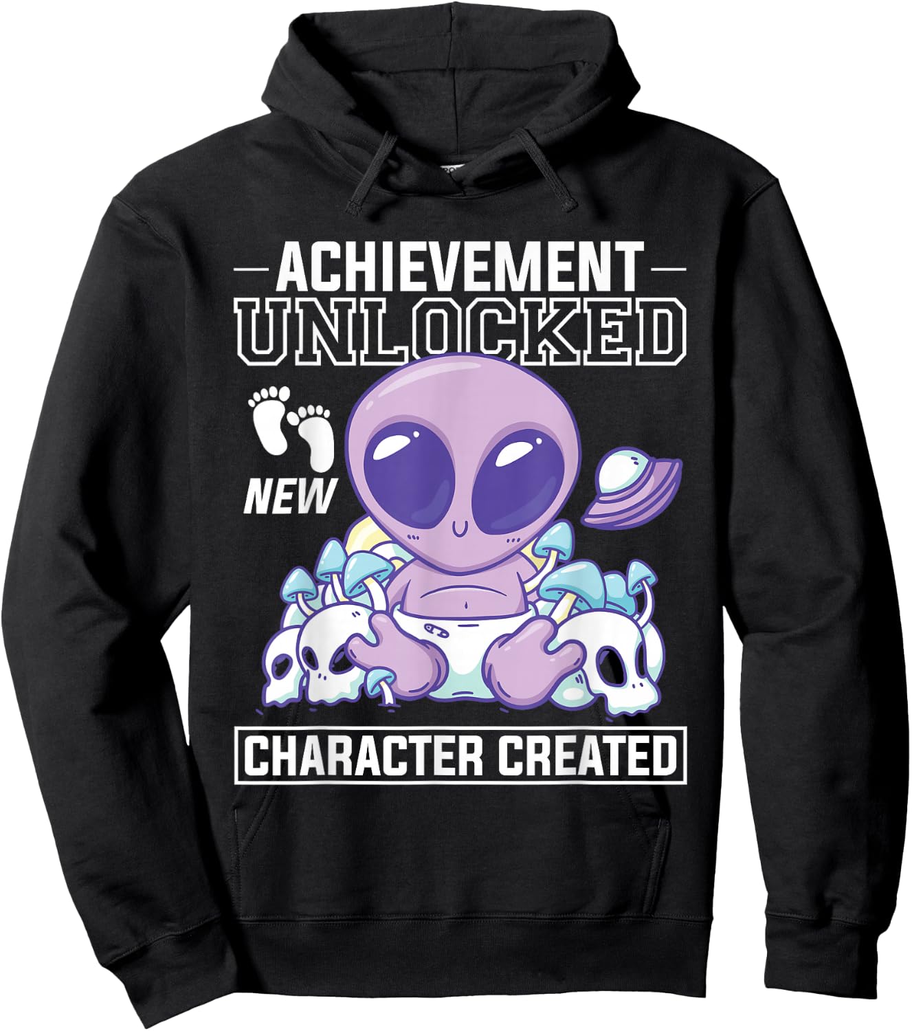 Achievement Unlocked New Character Created Gender Reveal Hoodie - Hoodie | Black