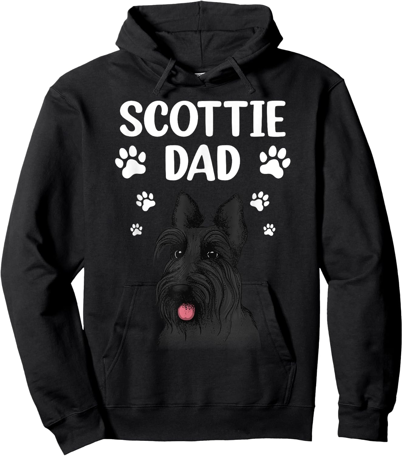 Cool Scottish Terrier Dad Scottie Dog Lover Owner Hoodie - Hoodie | Black