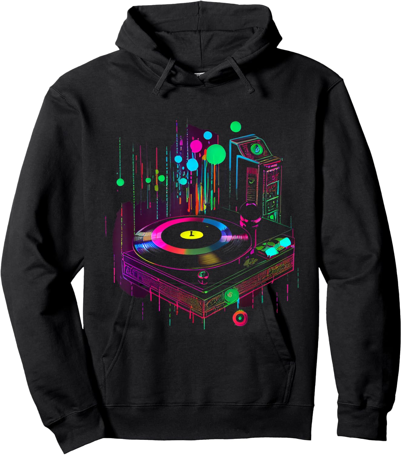 80s 90s Retro Party Disguise Cassette Hoodie - Hoodie | Black