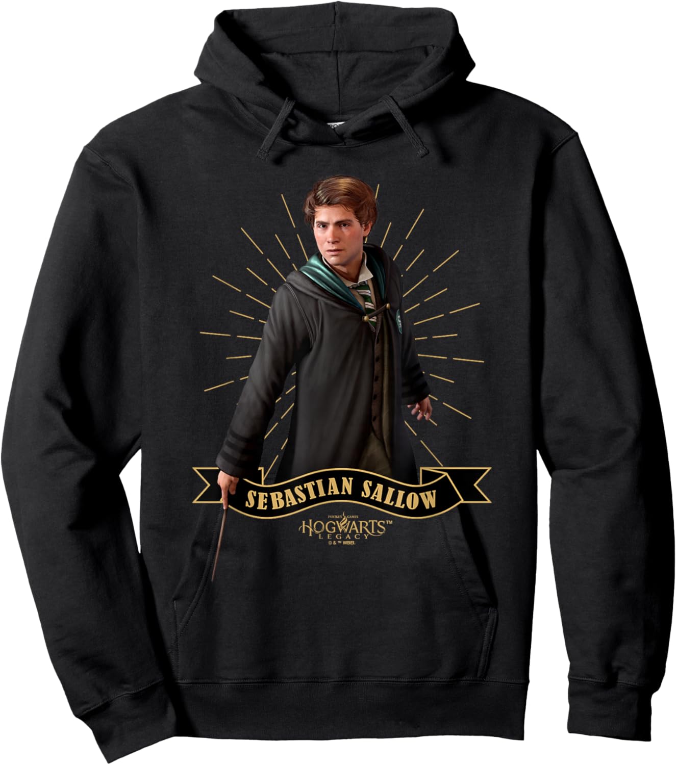 Harry Potter Hogwarts Legacy Sebastian Sallow Slytherin Hoodie - Hoodie | Black