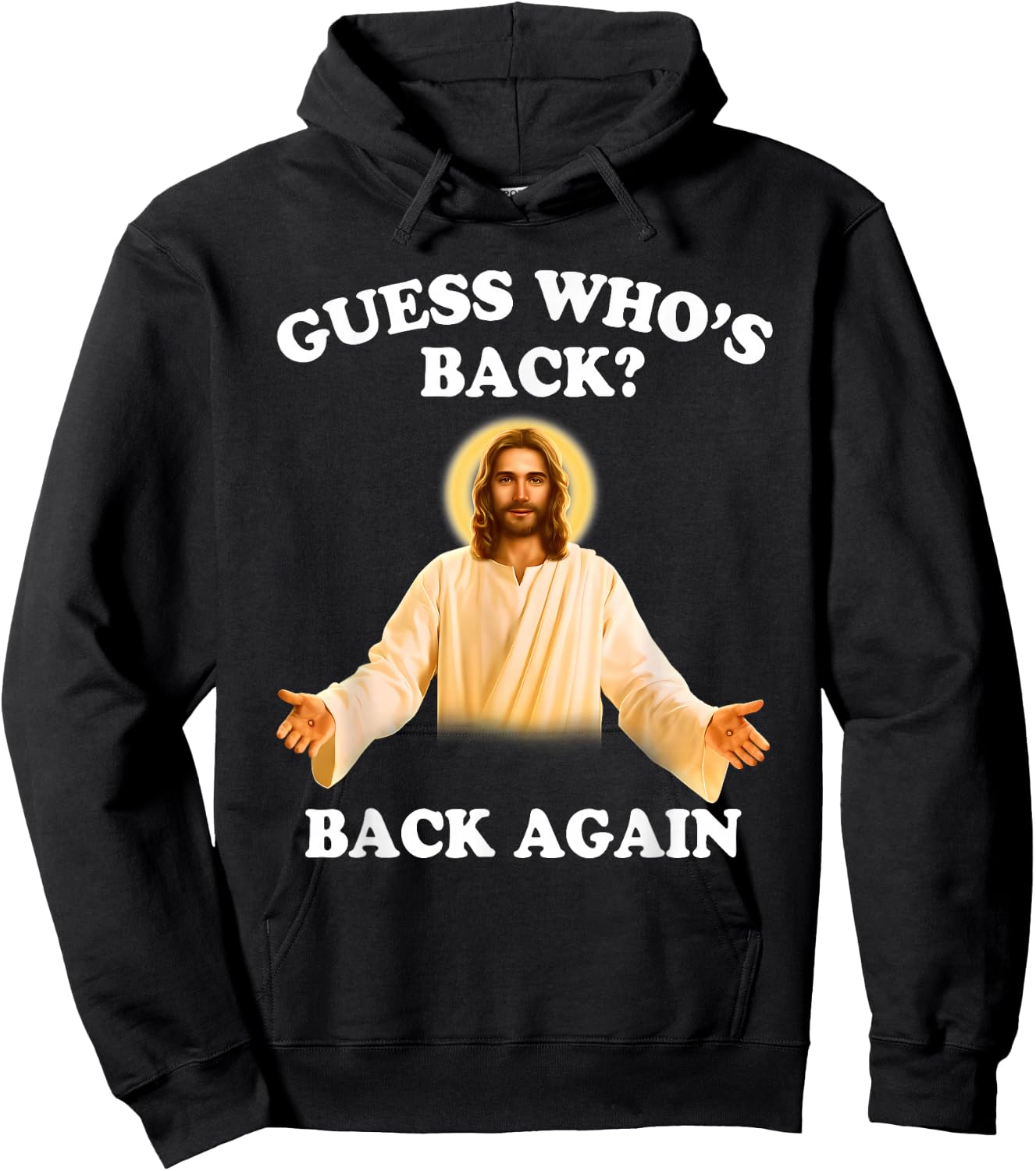 Guess Who's Back Back Again Happy Easter Jesus Christ Hoodie - Hoodie | Black