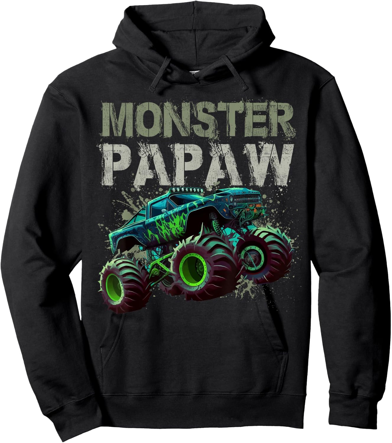 Monster Truck Papaw Family Matching Monster Truck Lovers Hoodie - Hoodie | Black