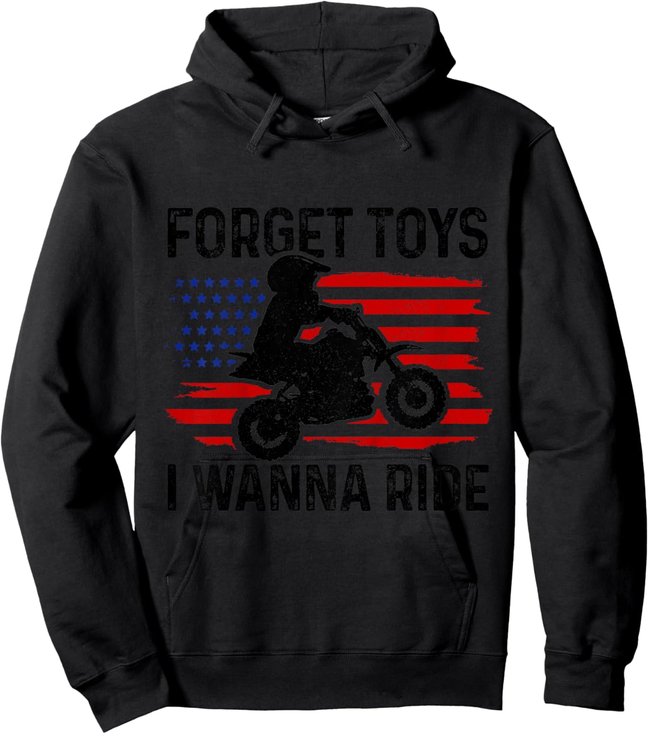 Forget Toys I Wanna Ride Motocross Dirt Bike Boys MX Racing Hoodie - Hoodie | Black