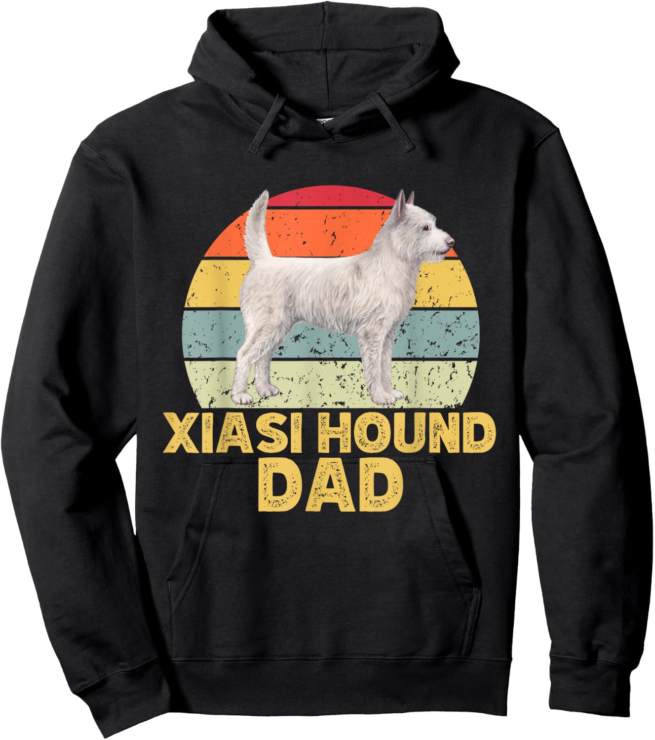 Xiasi Hound Dog Dad Retro Vintage Funny Dogs Lover & Owner Hoodie - Hoodie | Black