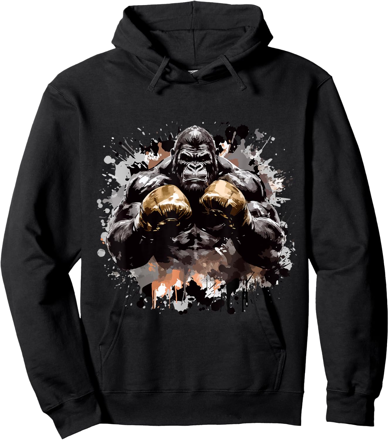 Ancient Motivation Inc Gorilla Boxing Champ | Boxer Fight Club MMA Fighter Hoodie - Hoodie | Black