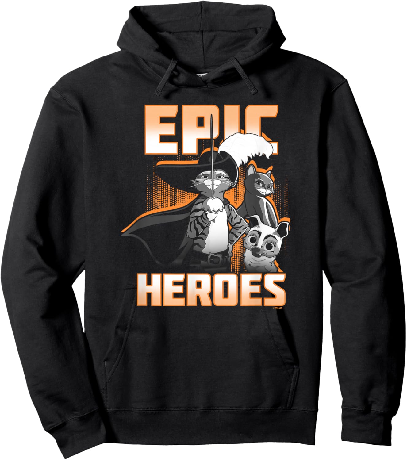 DreamWorks Puss In Boots: The Last Wish Epic Heroes Poster Hoodie - Hoodie | Black