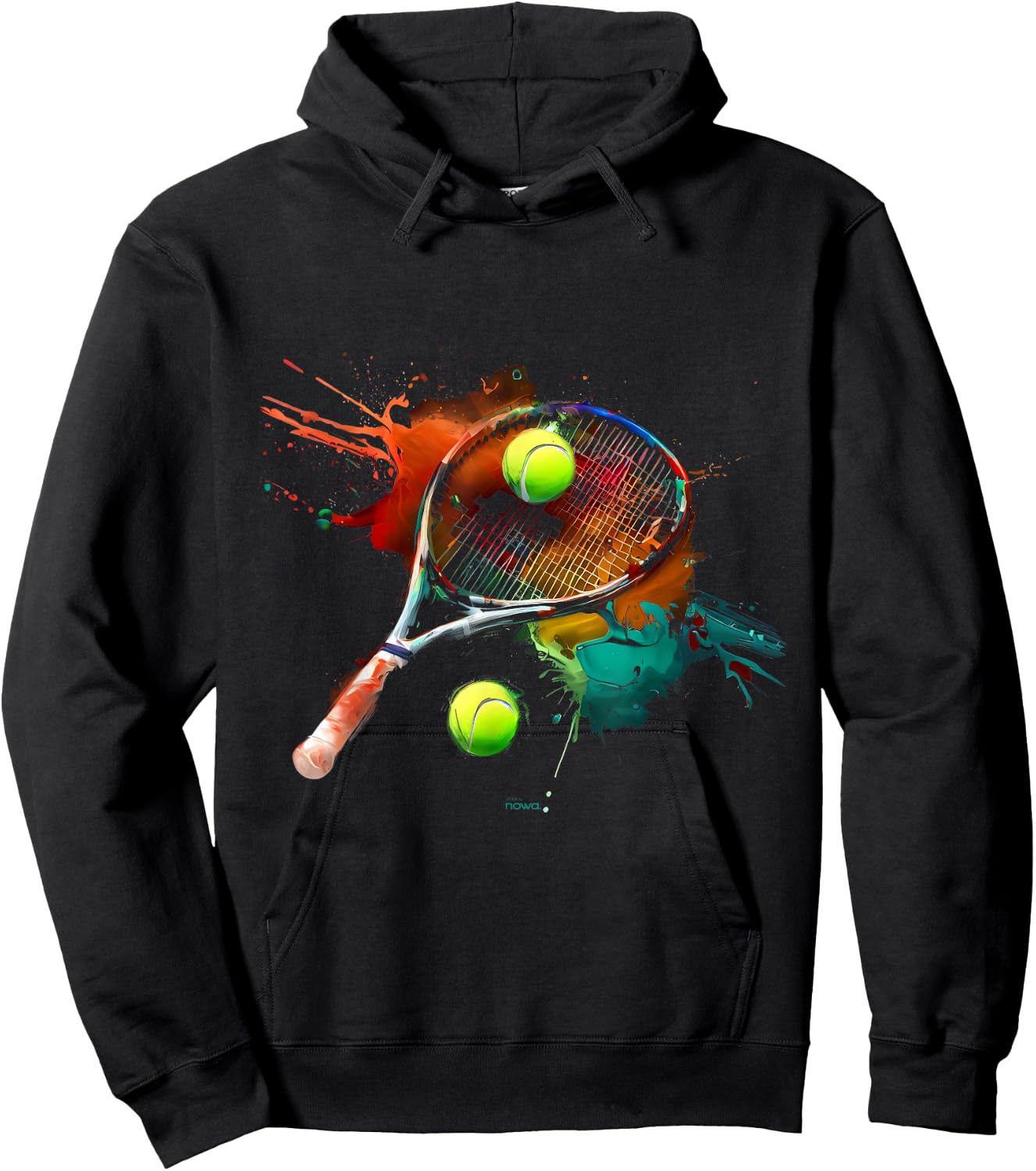 Tennis Racket Player Finale on the Tennis Court Hoodie - Hoodie | Black
