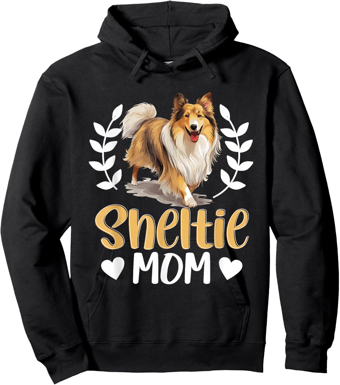 Shetland Sheepdog Dog Sheltie - Sheltie Mom Hoodie - Hoodie | Black