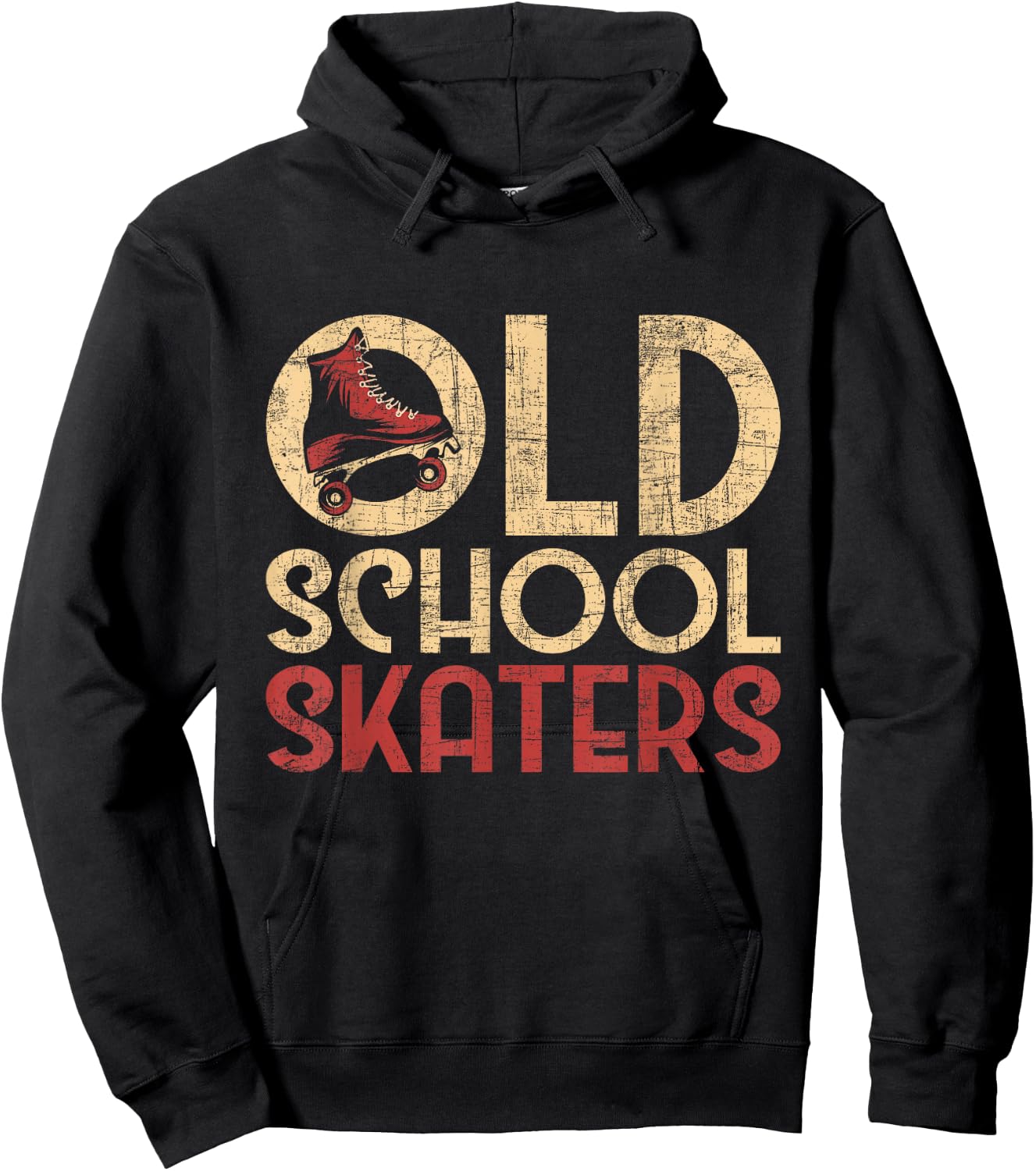 Old School Skaters - Roller Skating Roller Derby Skates Hoodie - Hoodie | Black