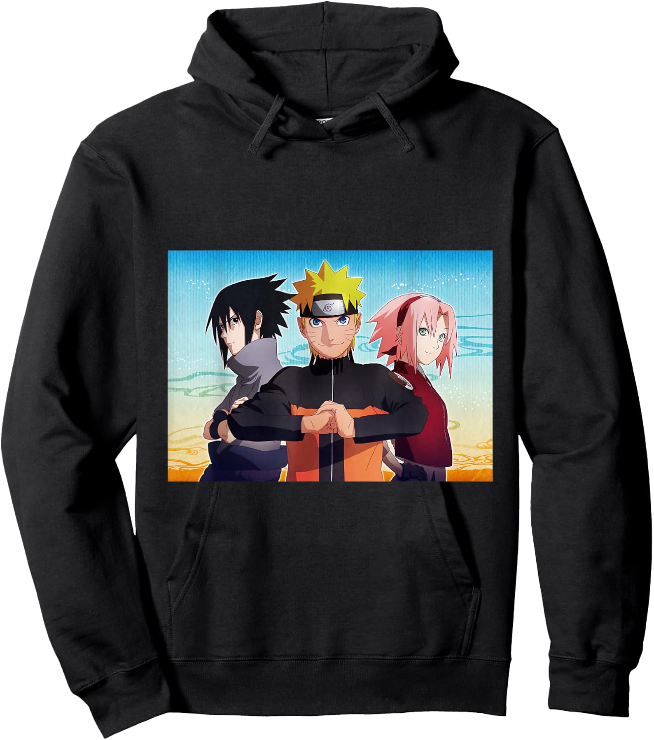 Naruto The Uzumaki, Sasuke, and Sakura Hoodie - Hoodie | Black
