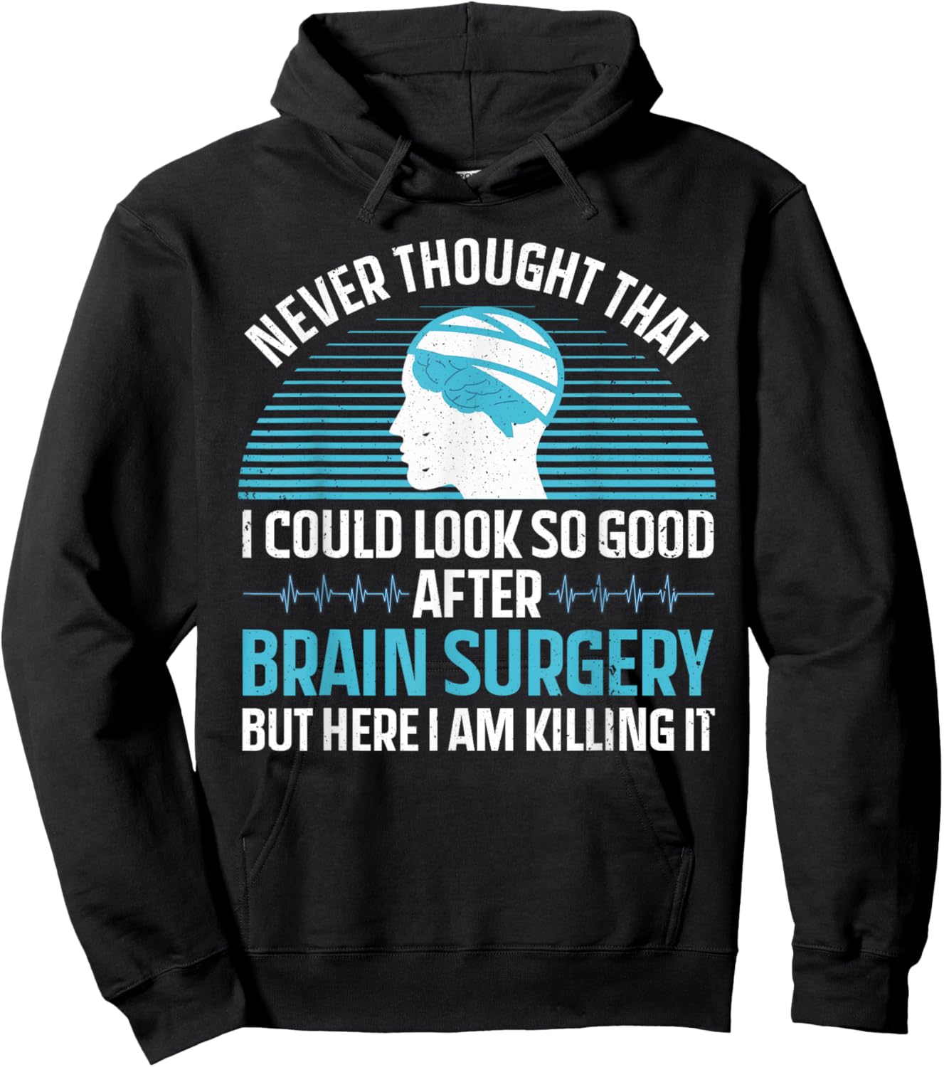 Cute Brain Surgery Women Brain Tumor Cancer Survivor Hoodie - Hoodie | Black