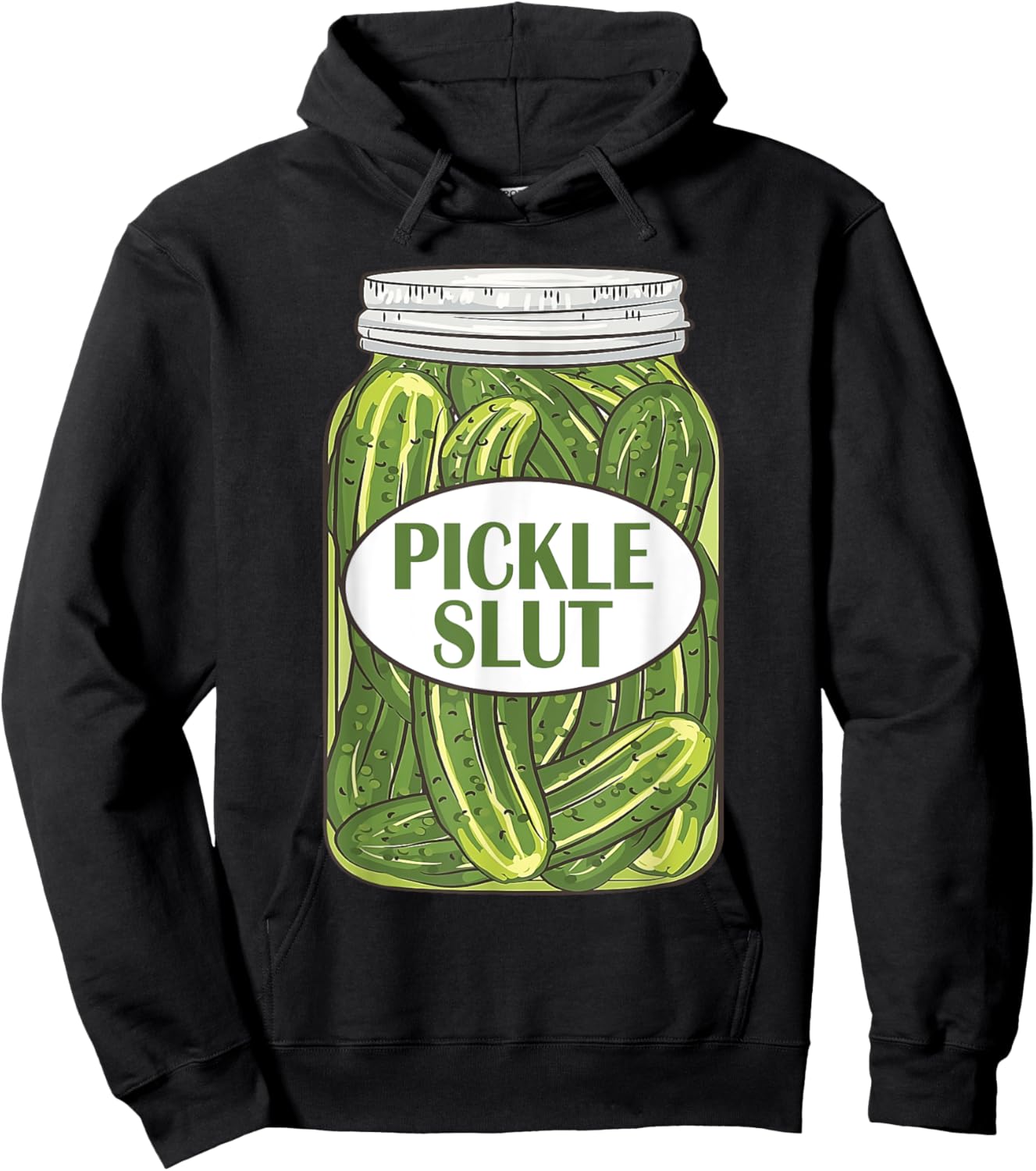 Pickle S.l.u.t For Pickle Lovers Hoodie - Hoodie | Black