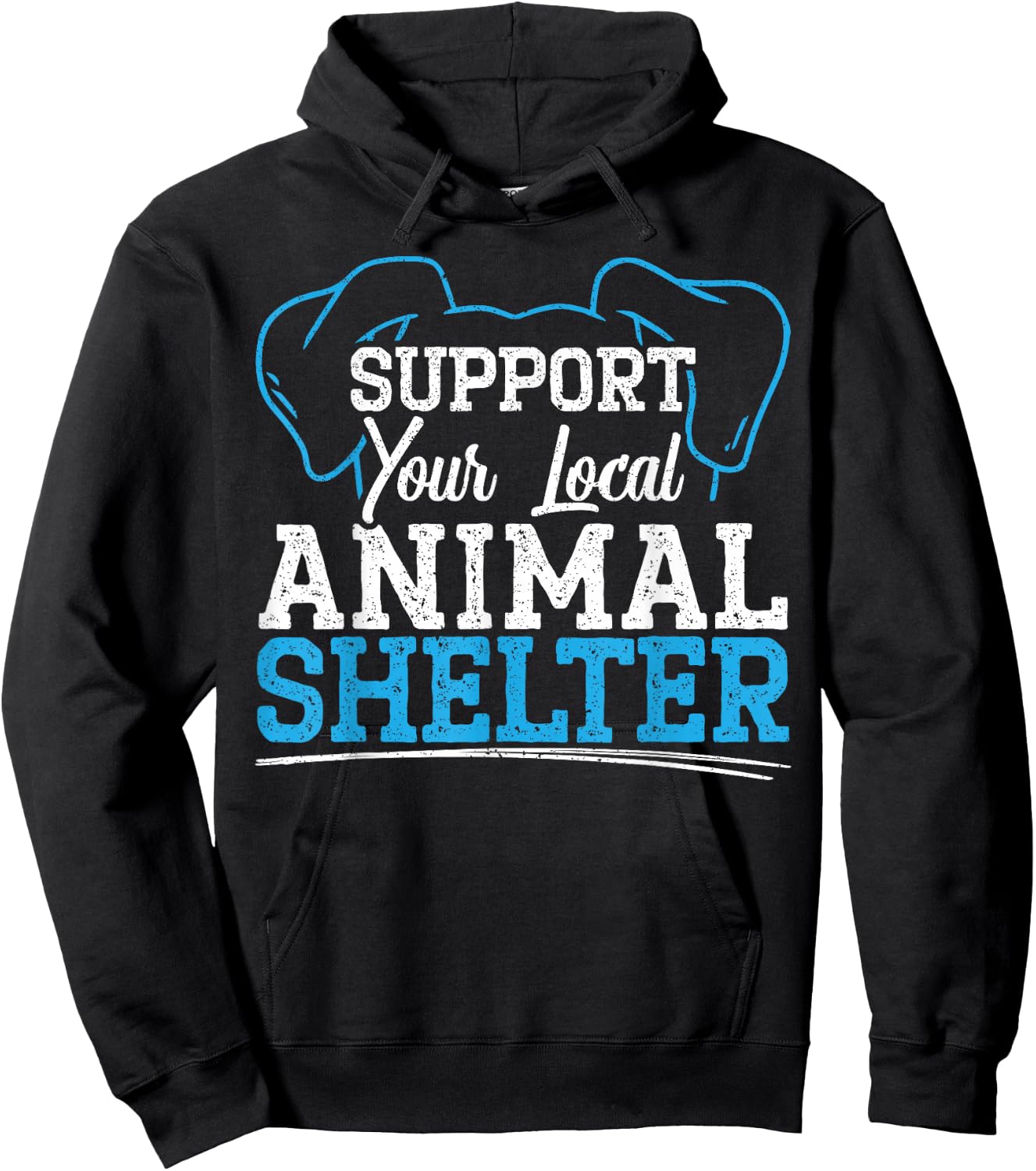 Support Your Local Animal Shelter Animal Rescue Hoodie - Hoodie | Black