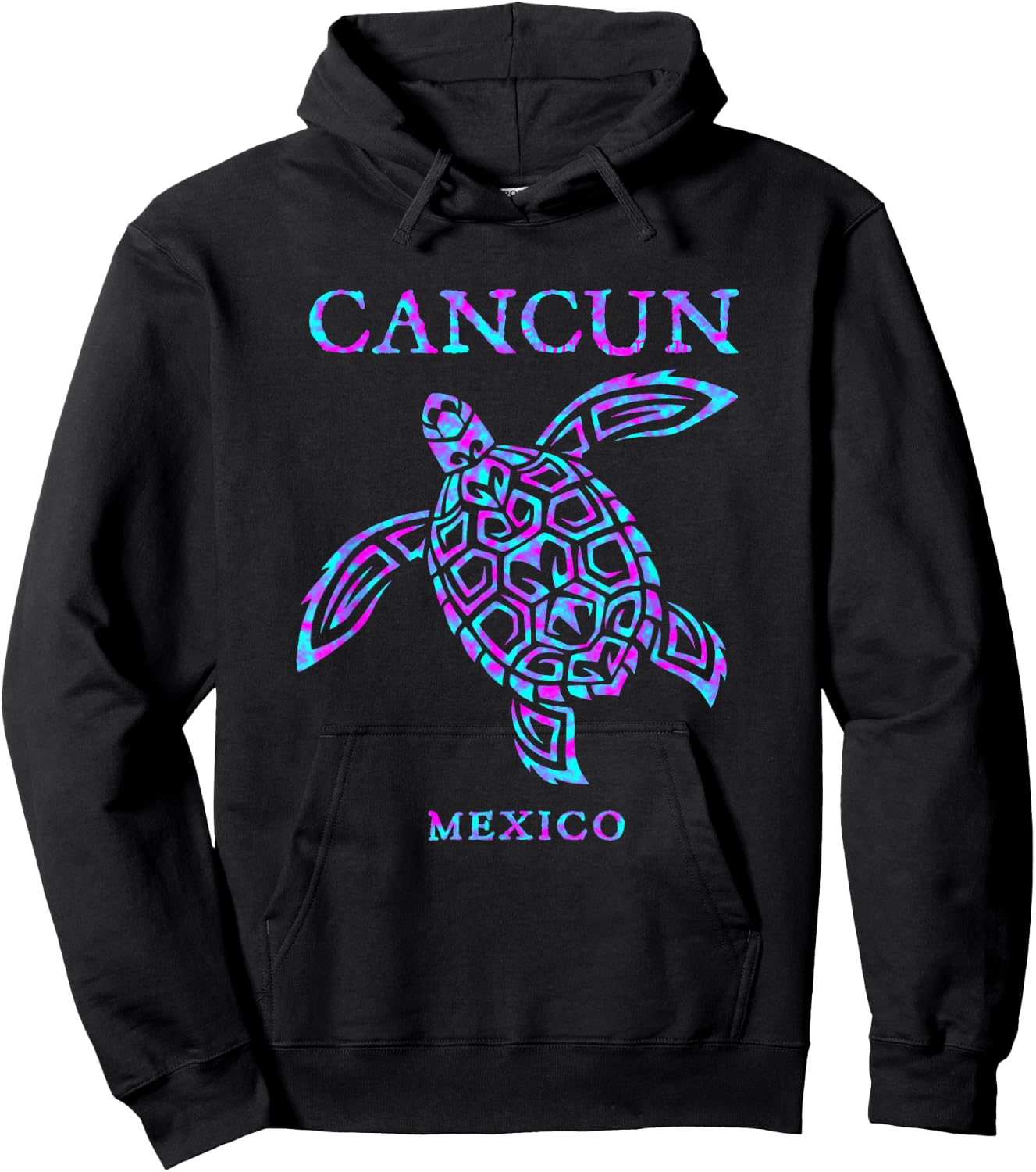 Cancun Mexico Sea Turtle Boys Girls Toddler Souvenir Hoodie - Hoodie | Black
