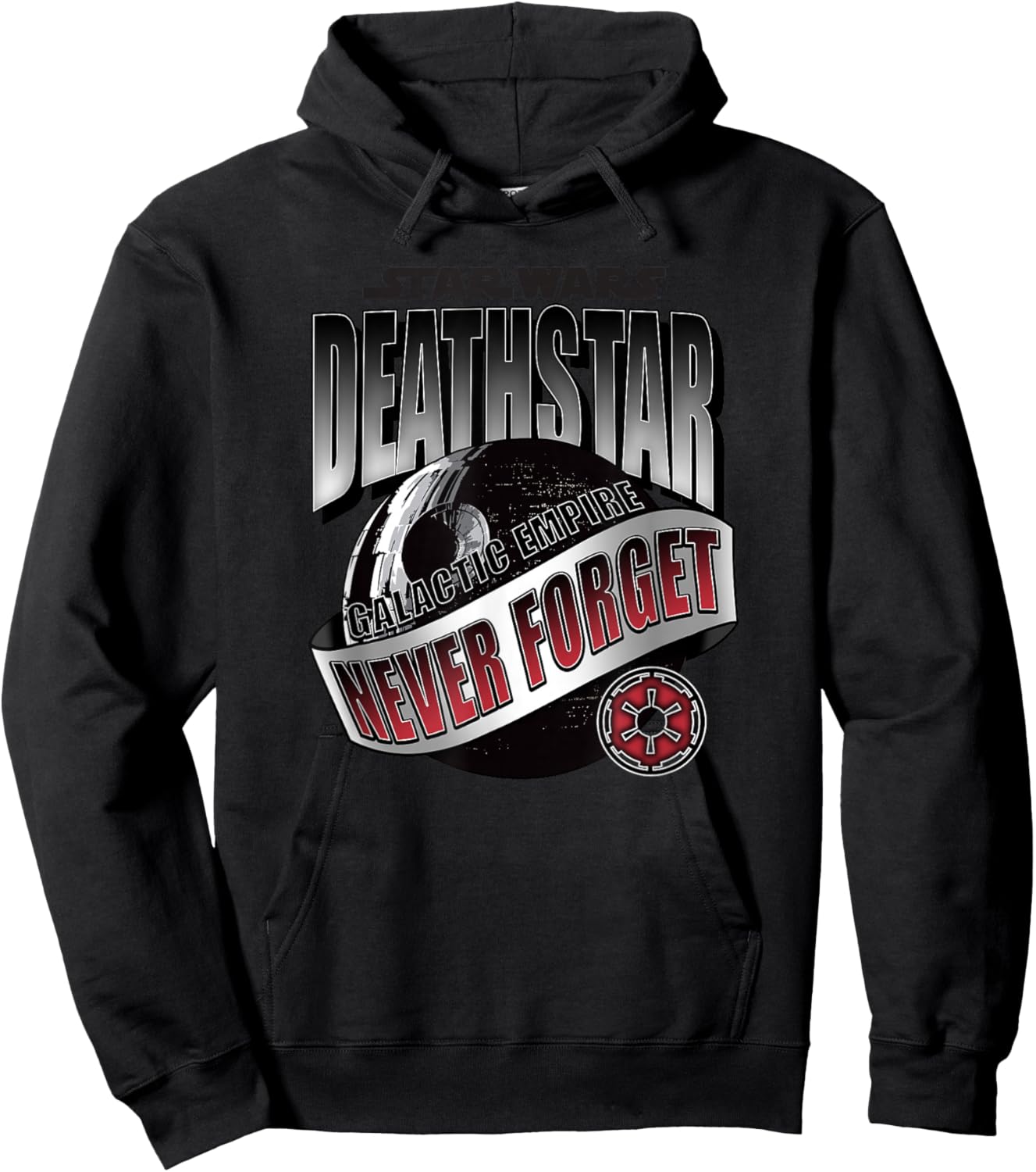 Star Wars Death Star Galactic Empire Never Forget Hoodie - Hoodie | Black