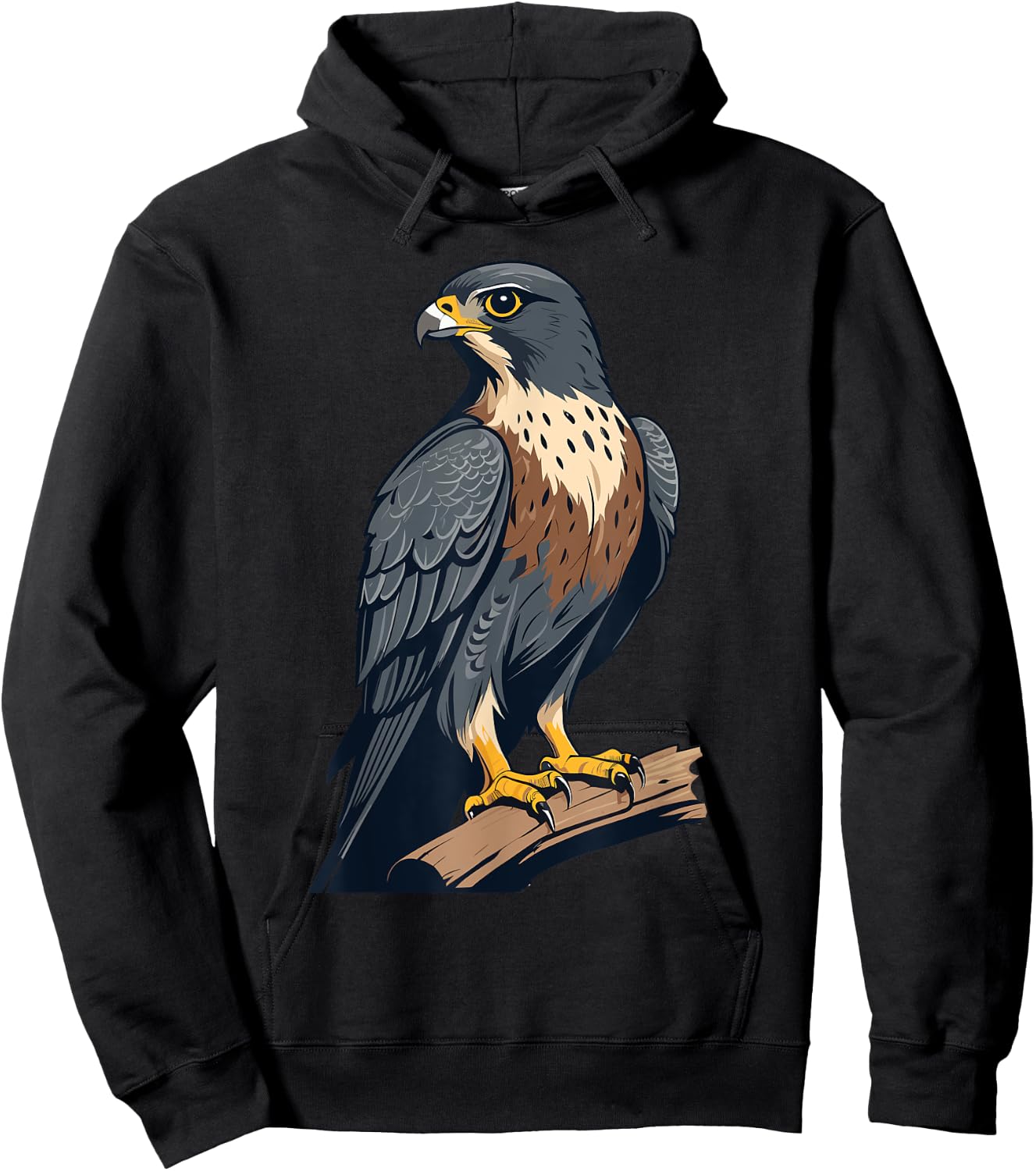 Ventage Peregrine Falcon Graphic: Cute Peregrine Falcon Hoodie - Hoodie | Black