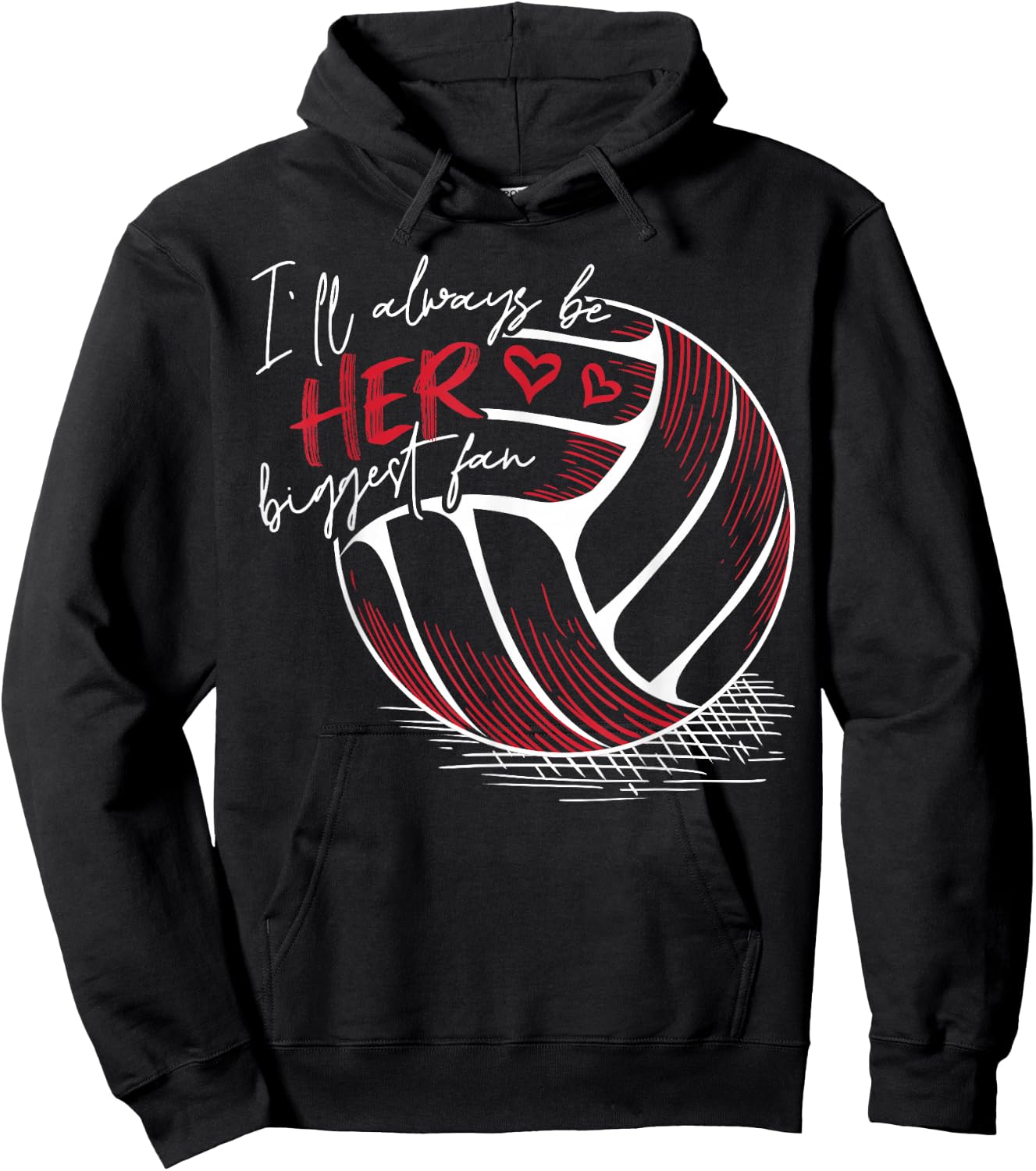 Volleyball Lover Ball Sport for Volleyball Parent Hoodie - Hoodie | Black