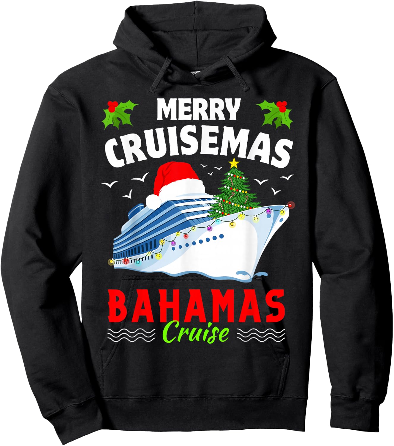 Family Christmas Cruise 2023 - Bahamas Cruise matching group Hoodie - Hoodie | Black