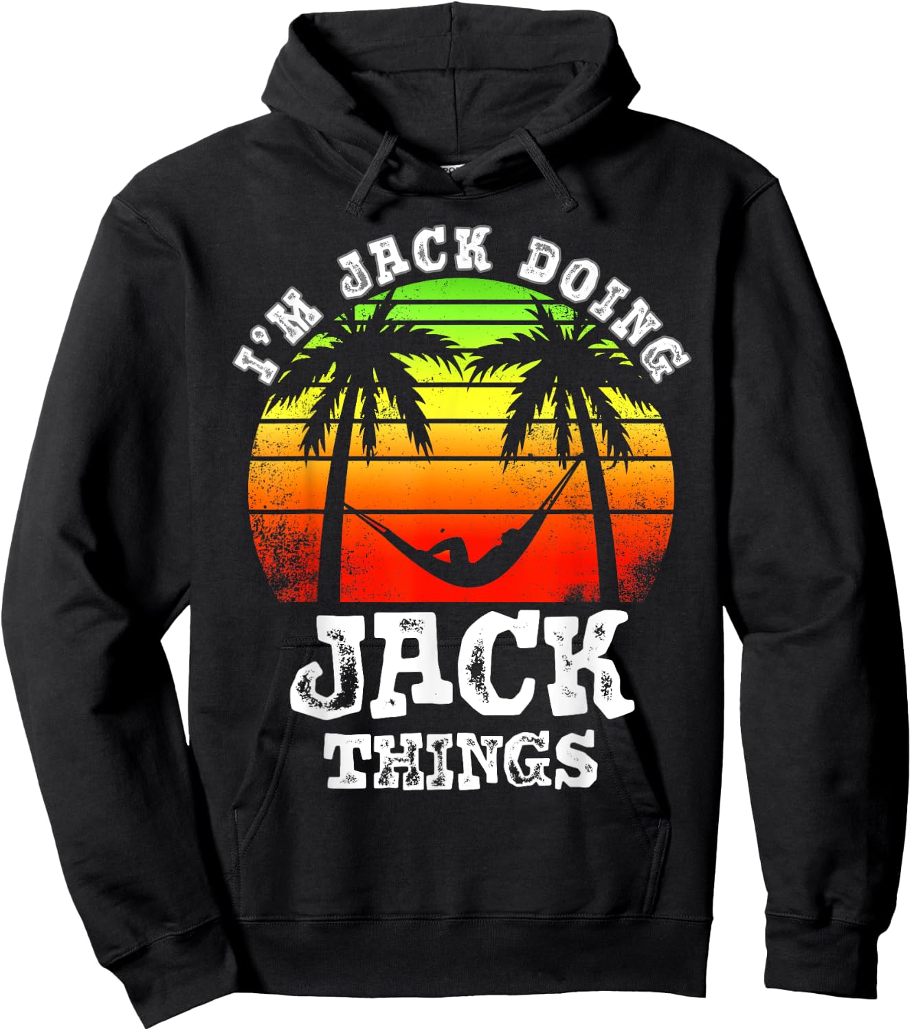 I'm Jack Doing Jack Things Vintage Retro Sunset Hoodie - Hoodie | Black