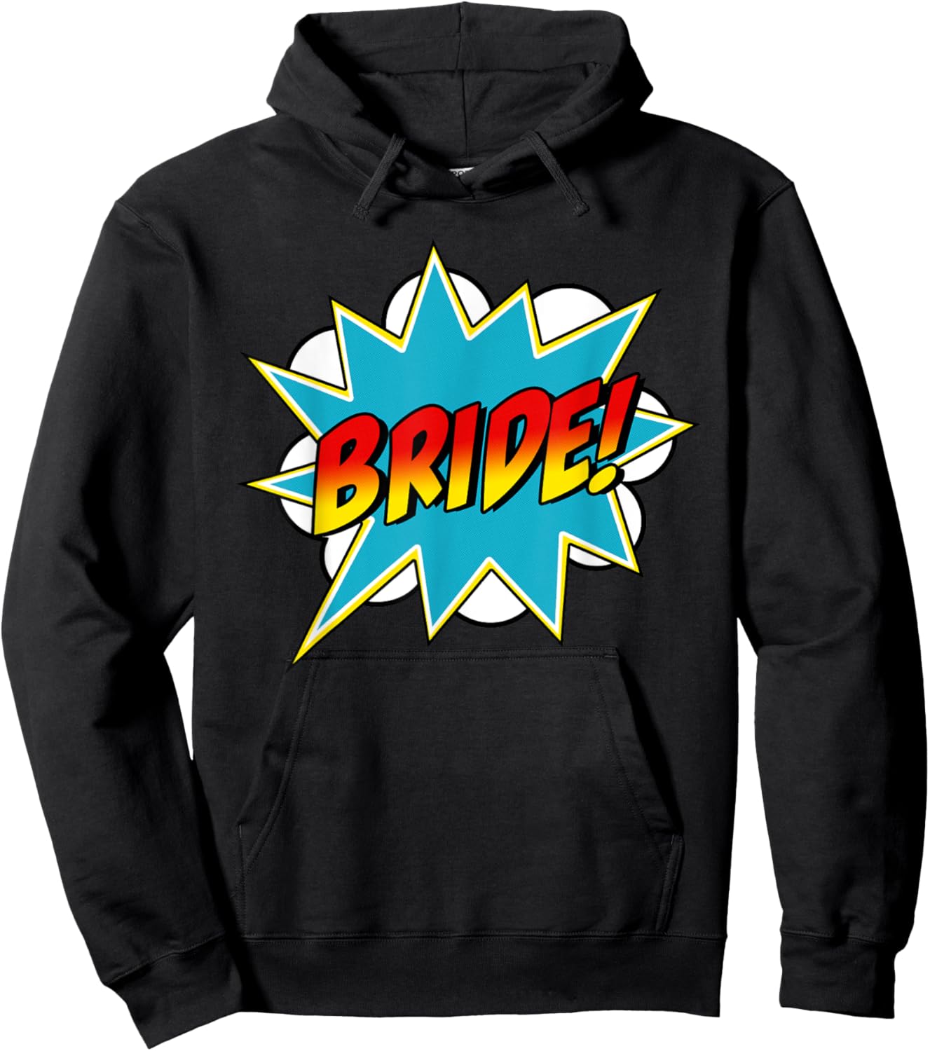 Bride Superhero Bachelorette Hen Party Wedding Comic Retro Hoodie - Hoodie | Black