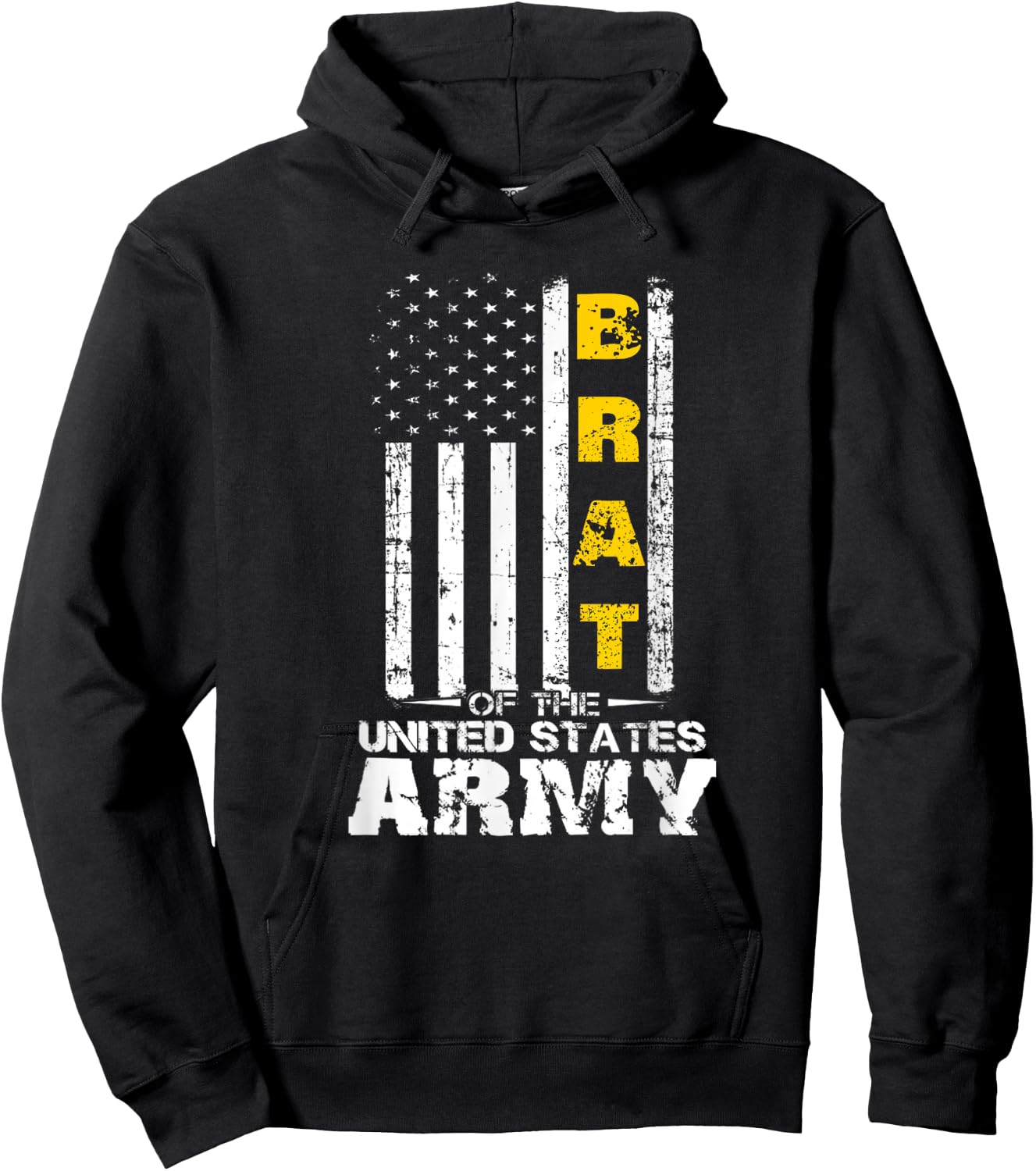 Army Brat, Brat of The US Army, Army Vets Parents Children Hoodie - Hoodie | Black