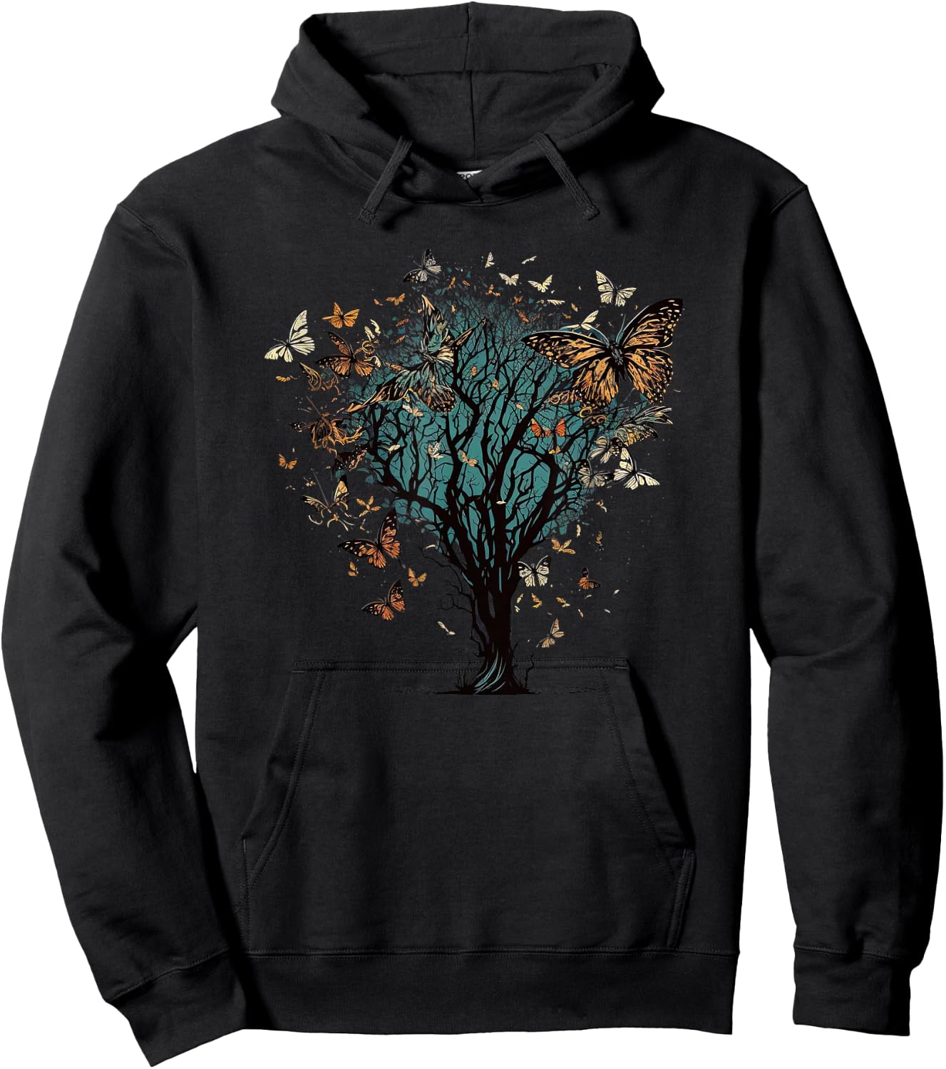 Butterfly Tree funny butterfly Hoodie - Hoodie | Black