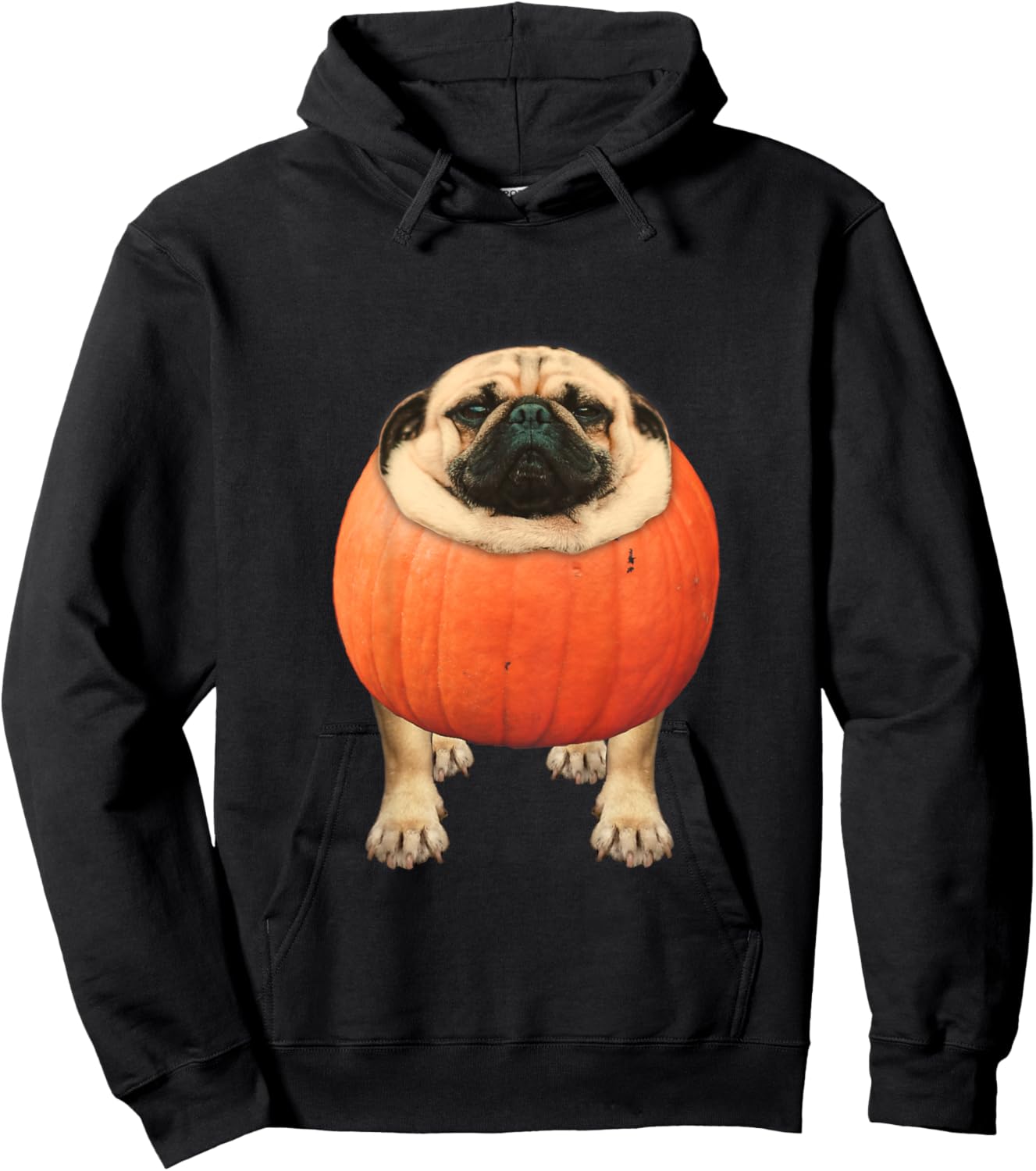 Kids Cute Dog Pug Pumpkin Halloween Costume Pug-Kin mom of Pugs Hoodie - Hoodie | Black