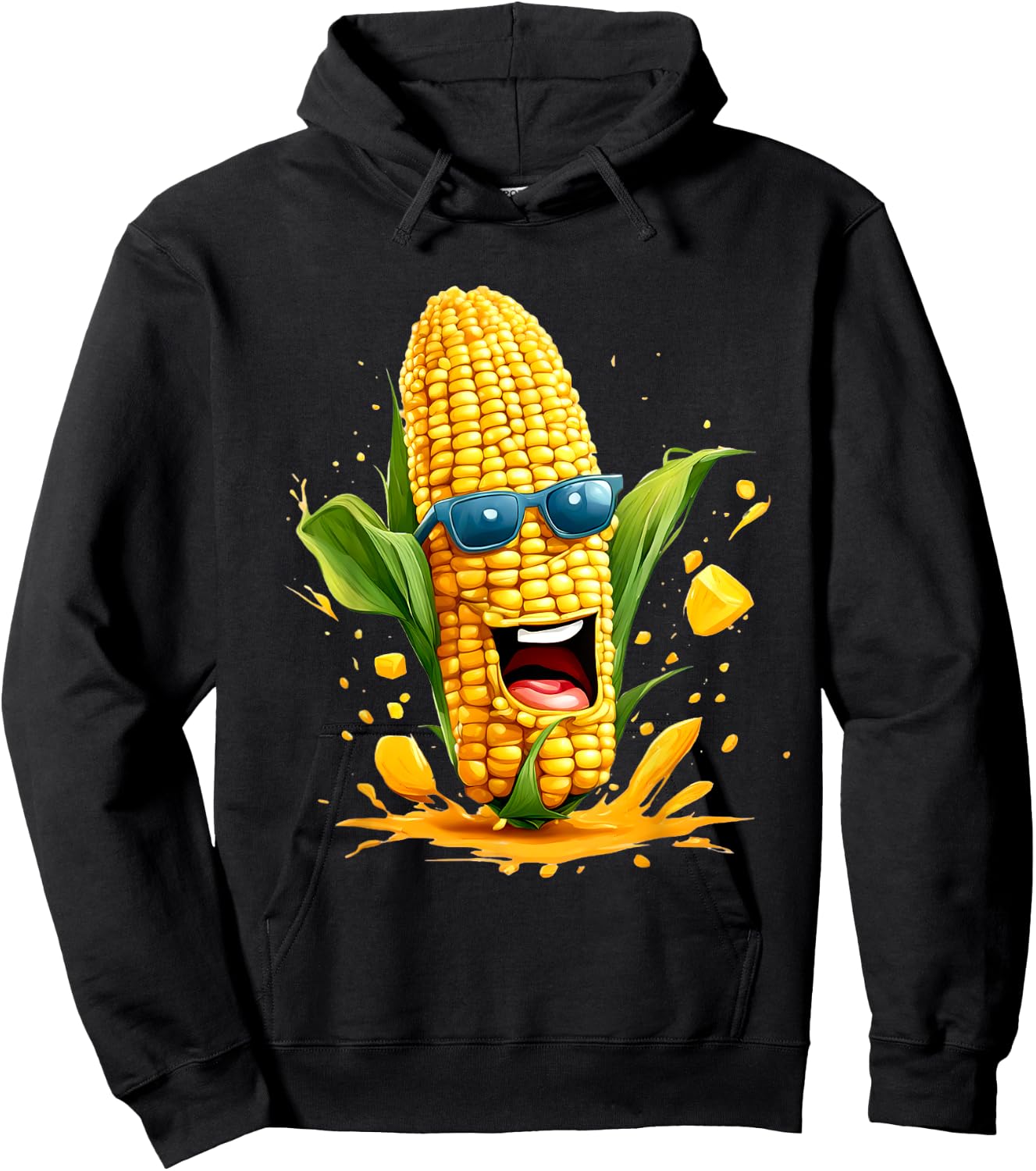 Funny Corn Design For Sweet Corn Men Women Kids Hoodie - Hoodie | Black
