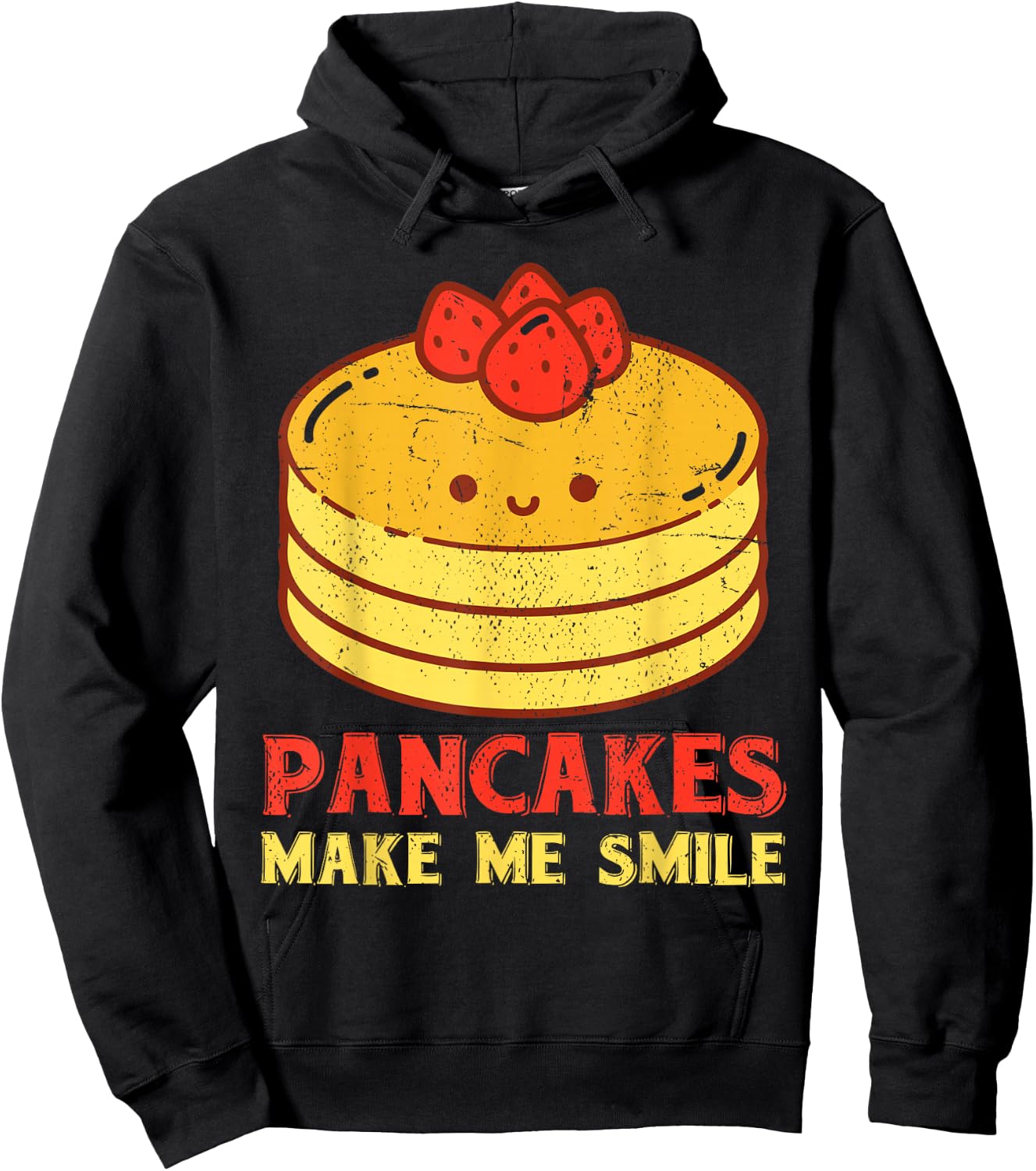 Cute Pancake Maker Breakfast Food Lover Kawaii Pancake Hoodie - Hoodie | Black
