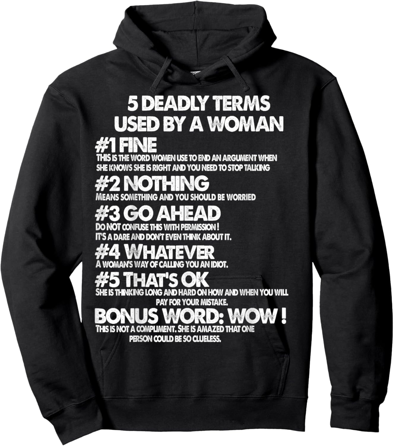 5 Deadly Terms Used by a Woman Hoodie - Hoodie | Black