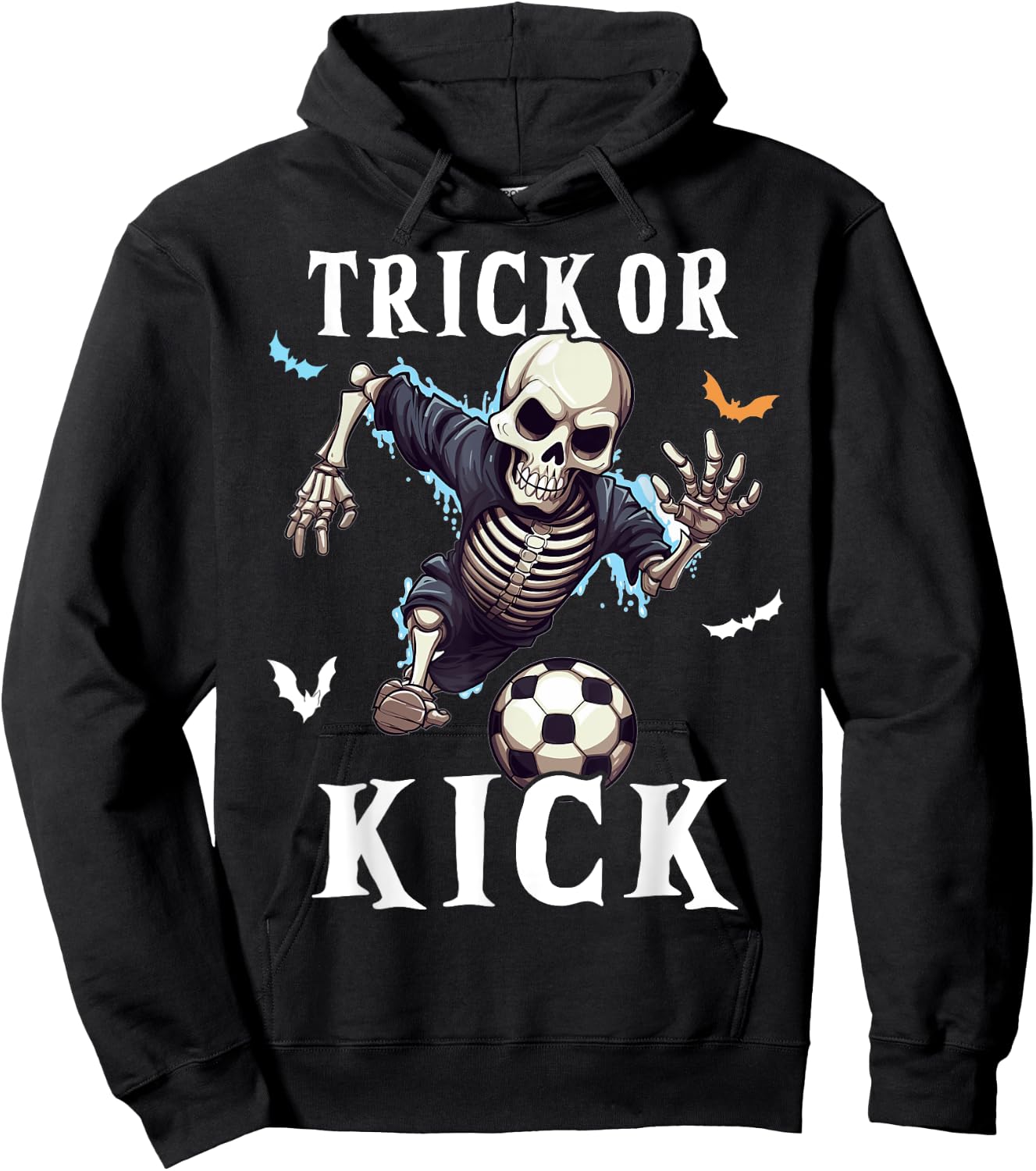 Soccer Skeleton Halloween Soccer Player Halloween Men Boys Hoodie - Hoodie | Black