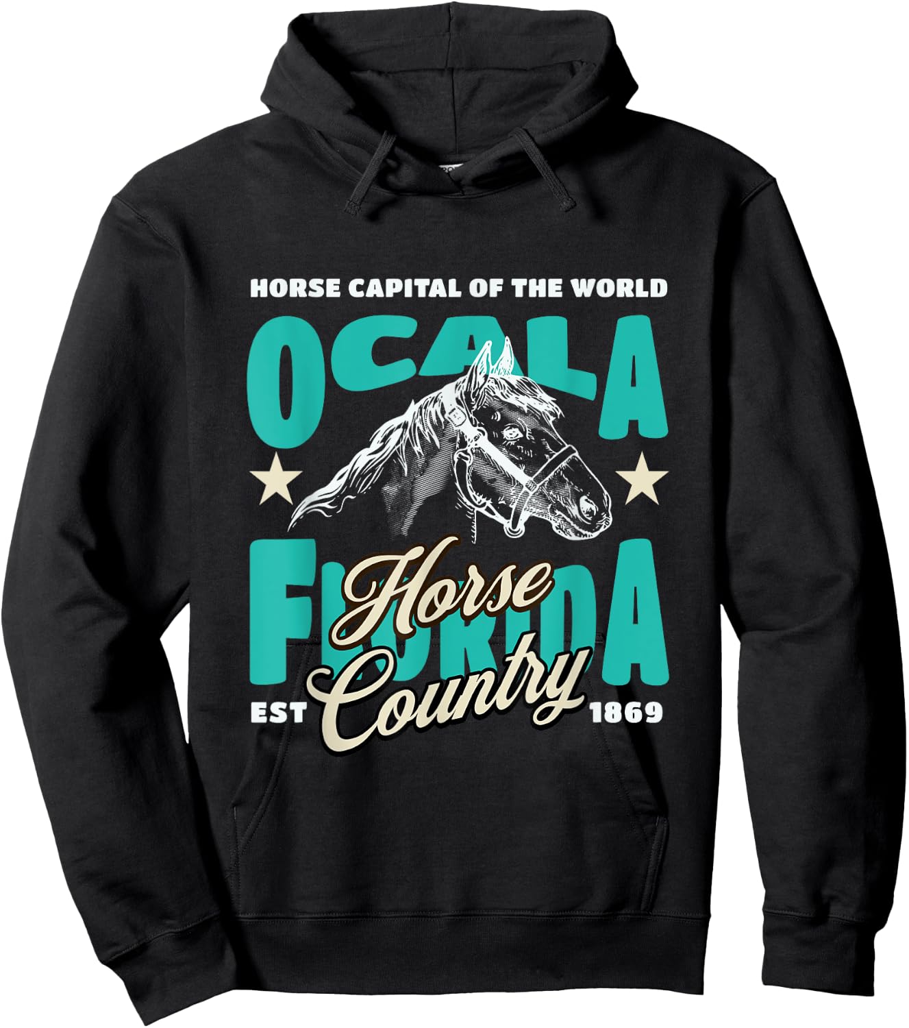 Ocala Florida Horse Hoodie - Hoodie | Black