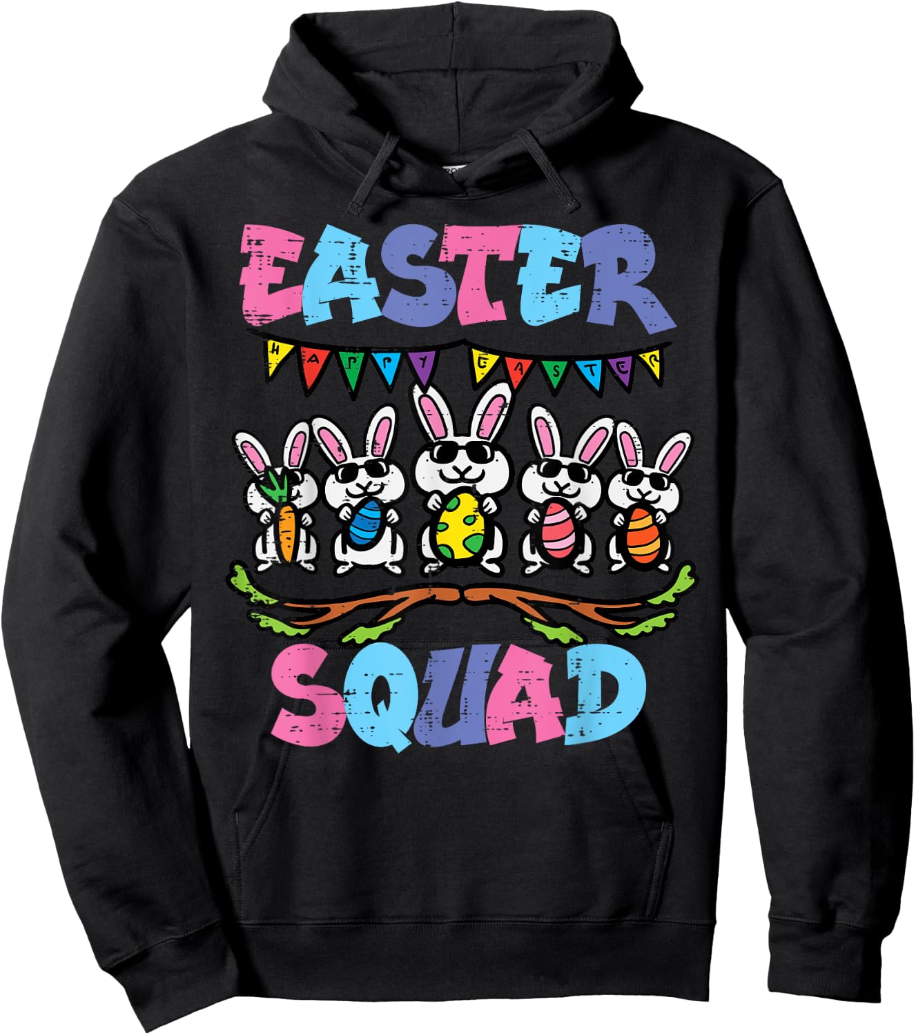 Easter Squad Bunnies Family Matching Men Women Kids Youth Hoodie - Hoodie | Black