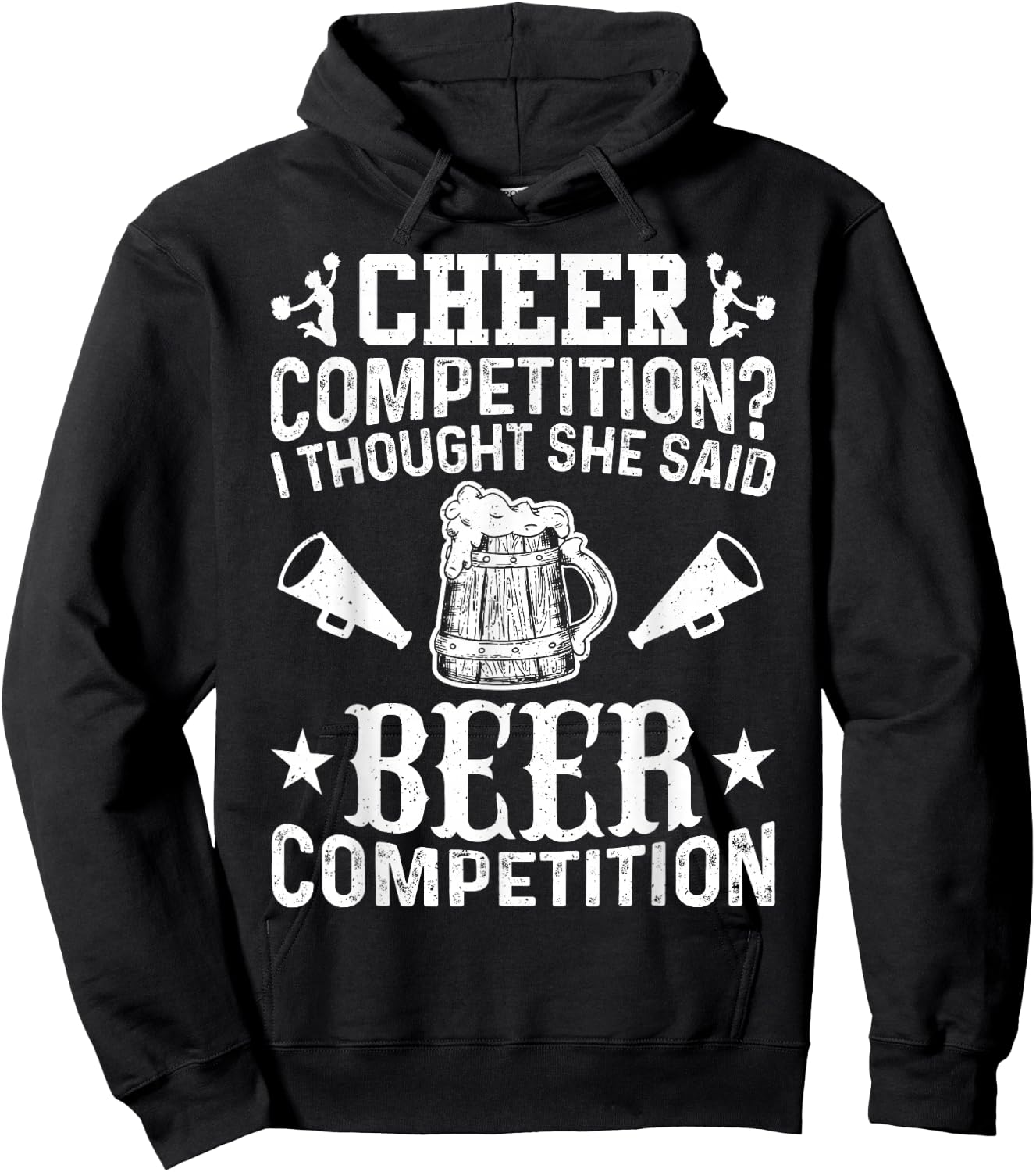 Cheer Dad Cheerleader Beer Competition Cheer Squad Papa Hoodie - Hoodie | Black