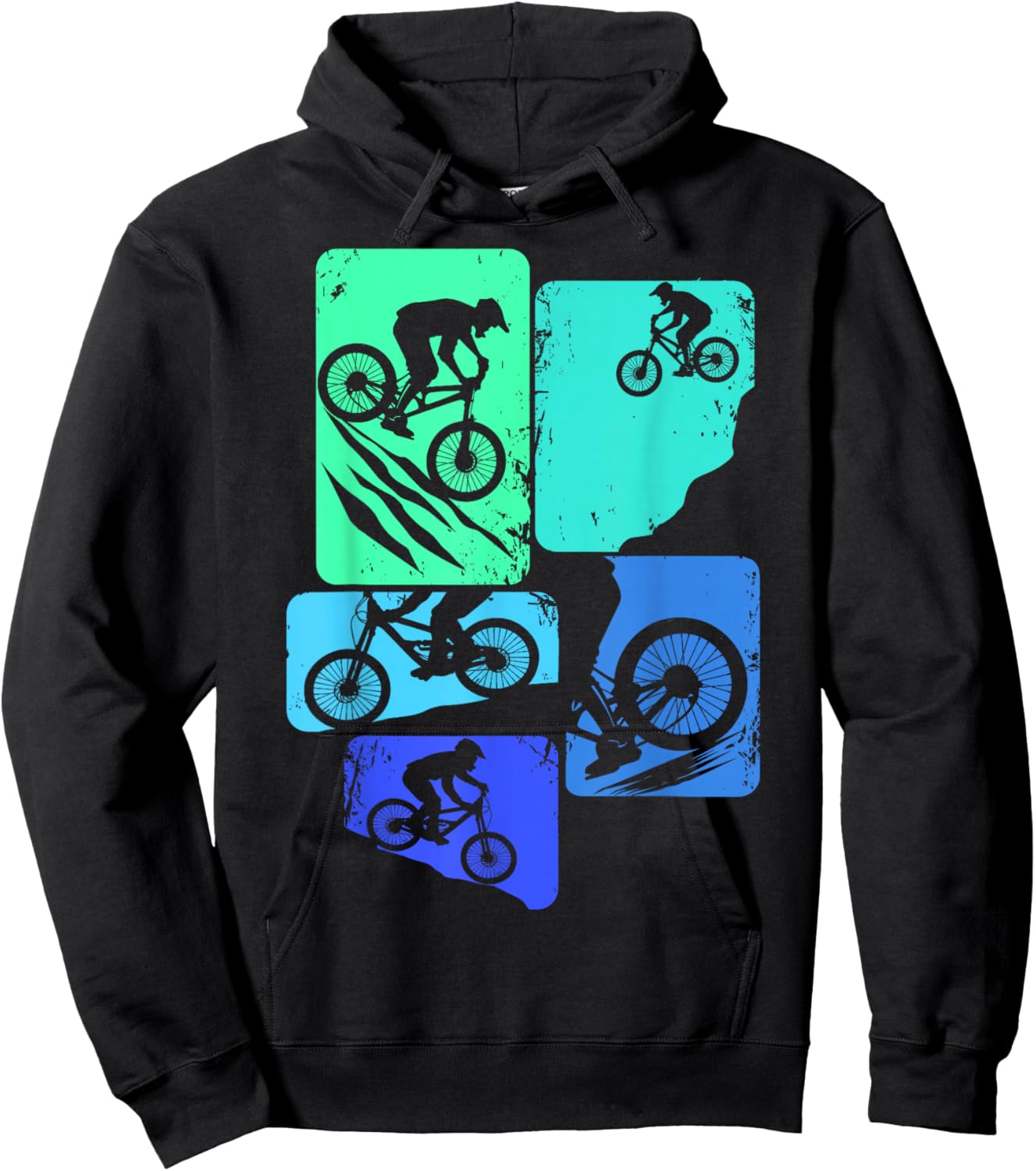 Mountain Bike Downhill Biker MTB Boys Children Hoodie - Hoodie | Black