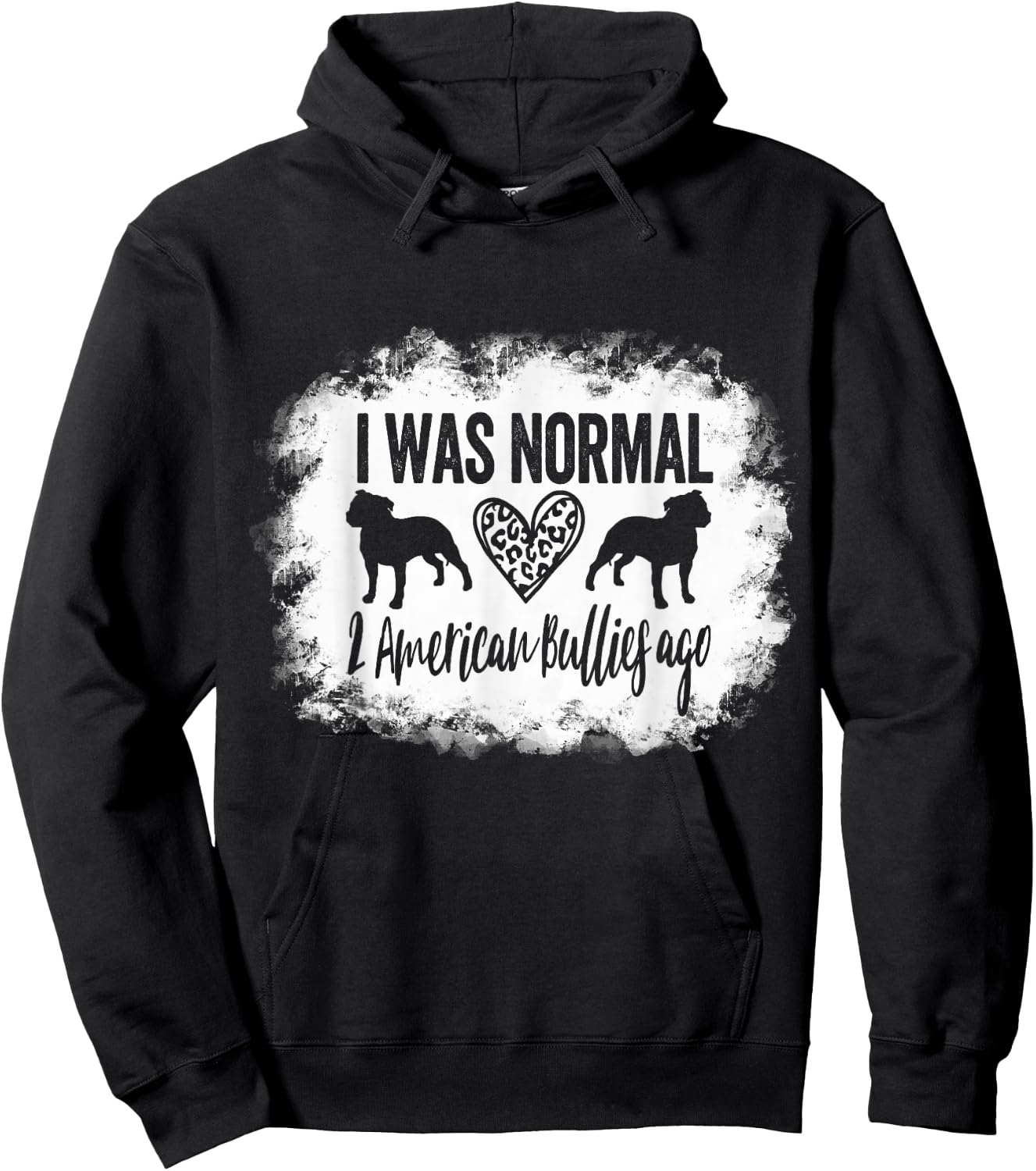 I Was Normal 2 American Bullies ago Funny American Bully Mom Hoodie - Hoodie | Black