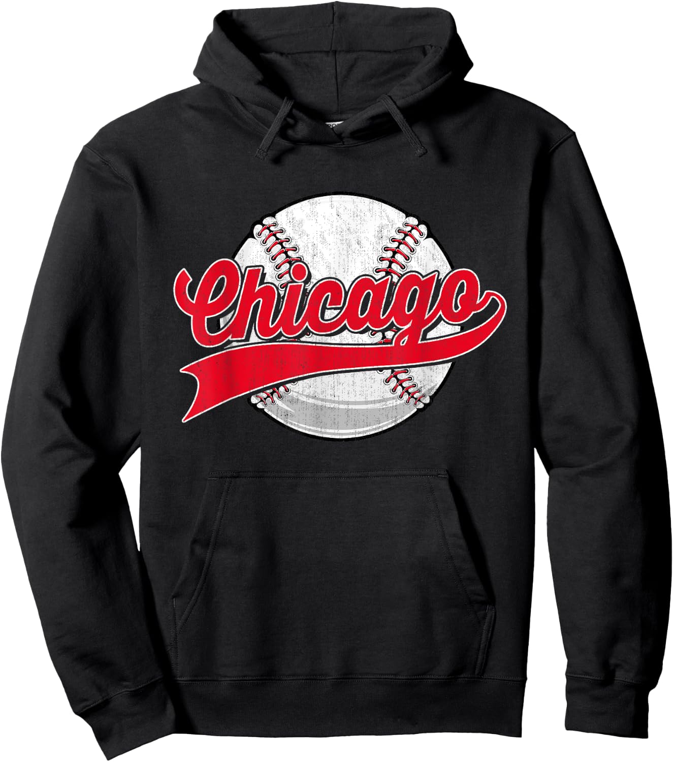 Vintage Chicago Baseball Lover Players Women Hoodie - Hoodie | Black