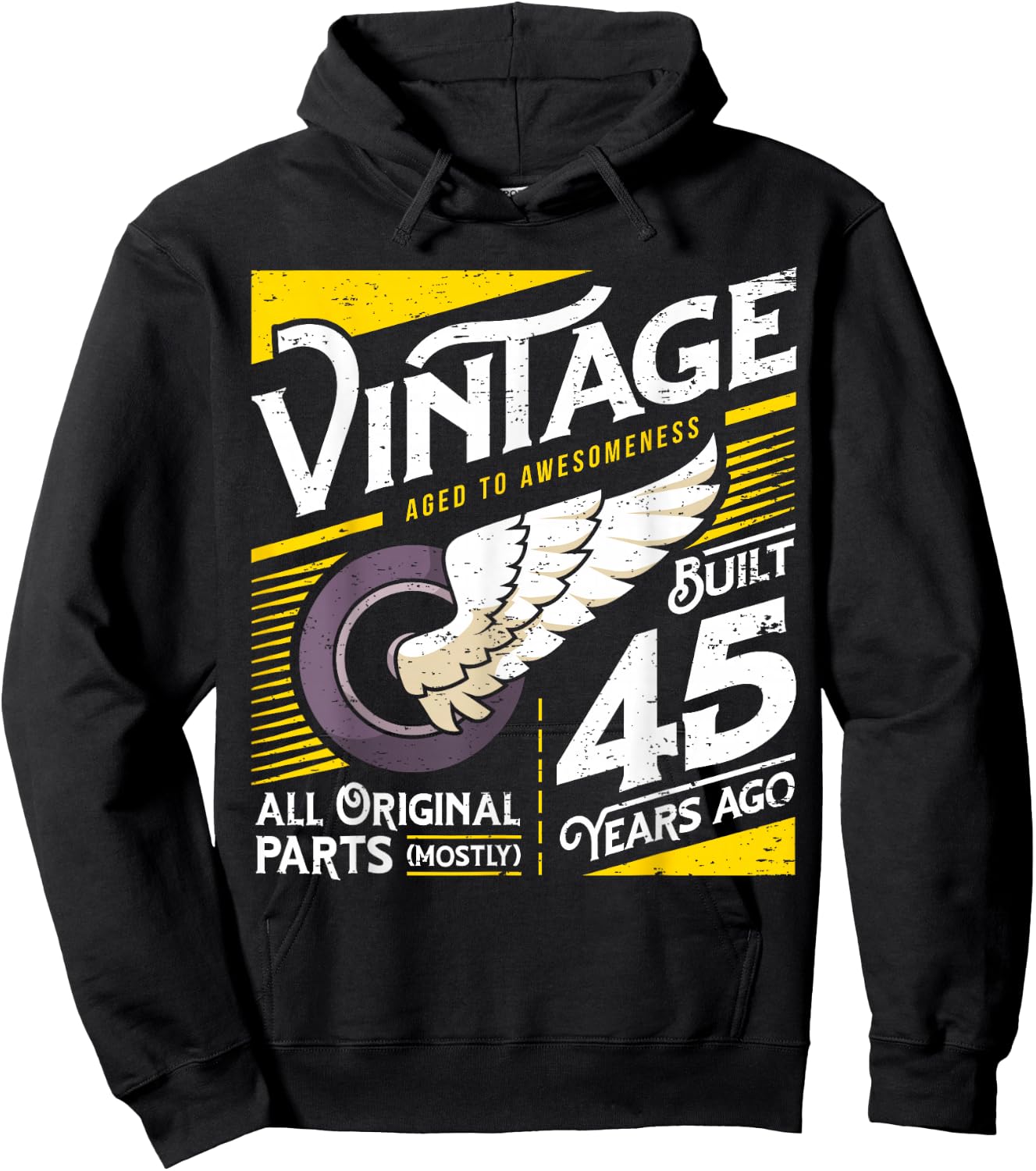 45 Years Vintage 45th Birthday Hoodie - Hoodie | Black