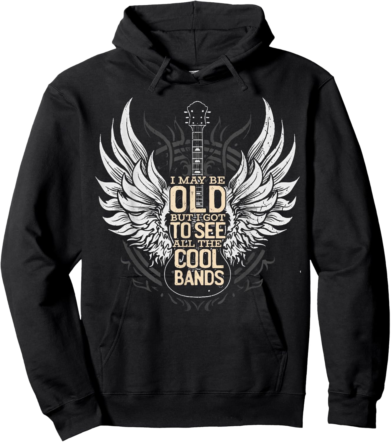 I May Be Old But I Got to See All The Cool Bands Concert Hoodie - Hoodie | Black