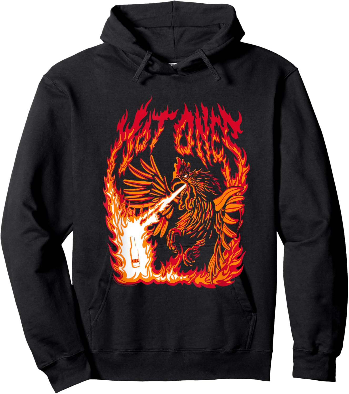 Hot Ones Fire Breathing Chicken Hoodie - Hoodie | Black