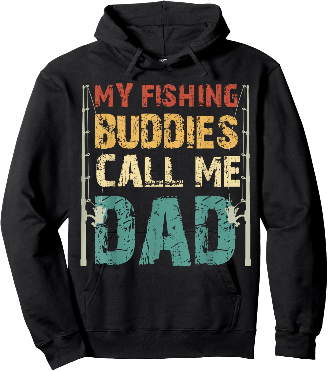 My Fishing Buddies Call Me Dad Father's Day Fisherman Daddy Hoodie - Hoodie | Black