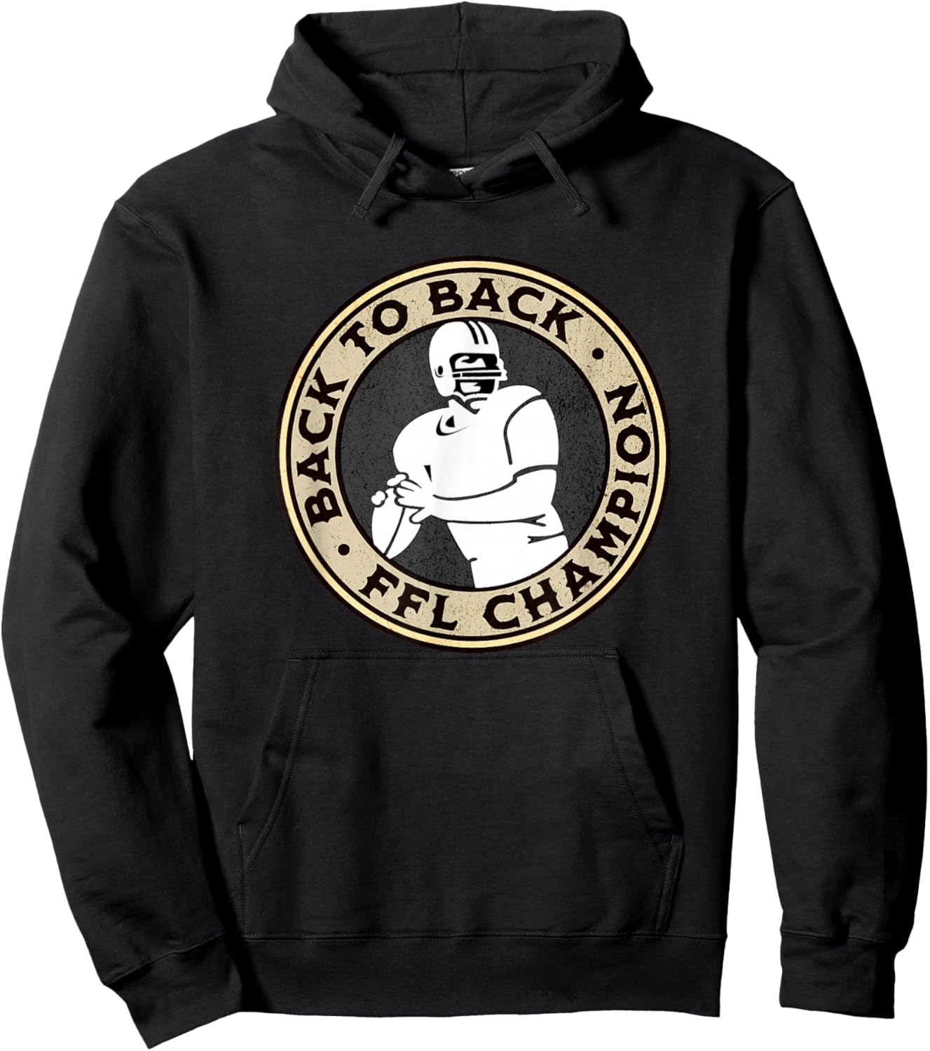 Fantasy Football Back To Back Champs, FFL League Winner Hoodie - Hoodie | Black