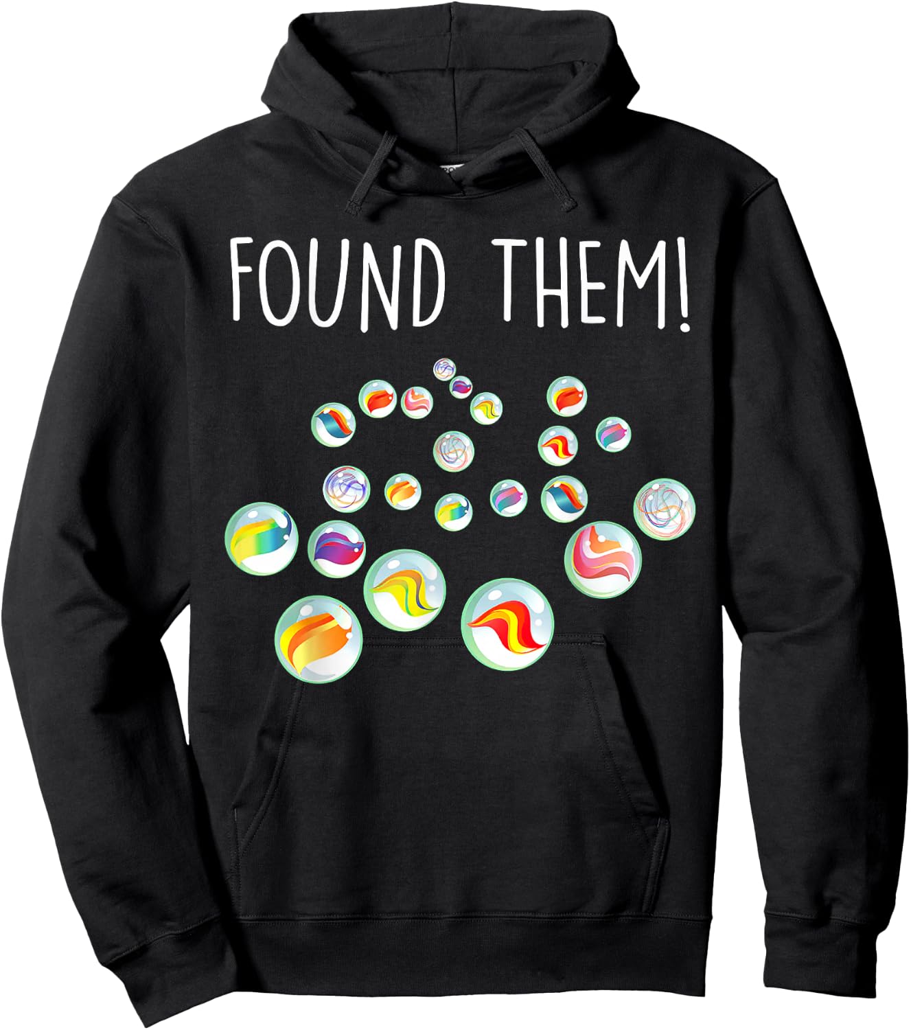 Found Them Marbles Hoodie - Hoodie | Black