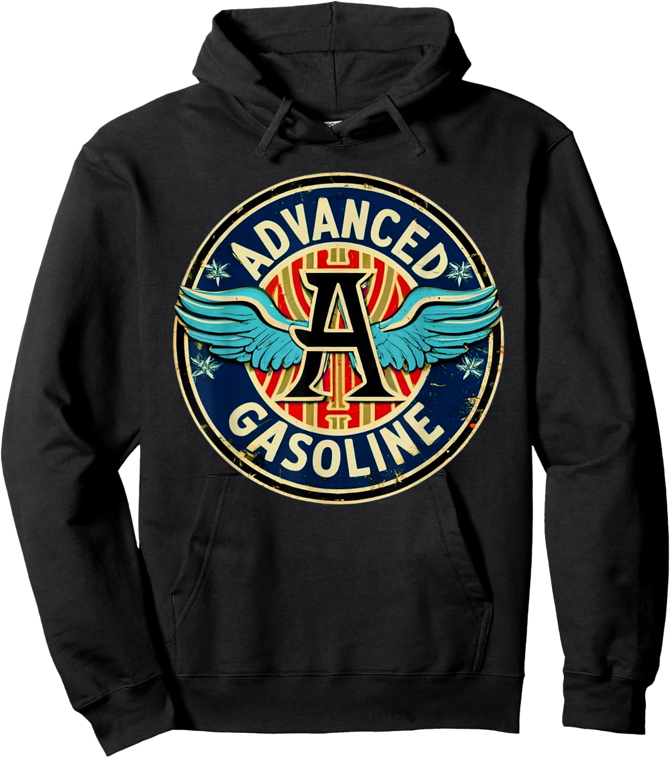 Retro Vintage Gas Station Advanced Gasoline Motor Oil Car Hoodie - Hoodie | Black