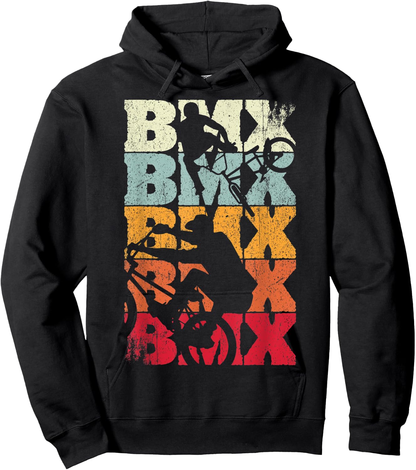 BMX freestyle vintage bike fans boys youth bike BMX Hoodie - Hoodie | Black